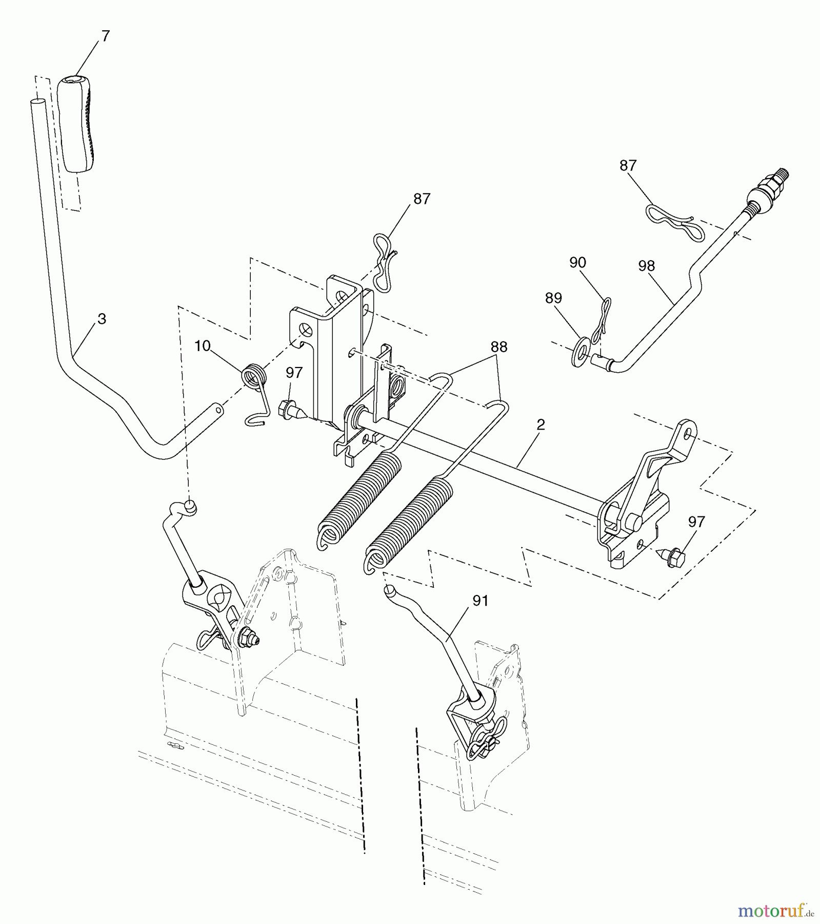 Husqvarna Rasen und Garten Traktoren YTH 20F42T (96043000501) - Husqvarna Yard Tractor (2006-05 & After) Mower Lift