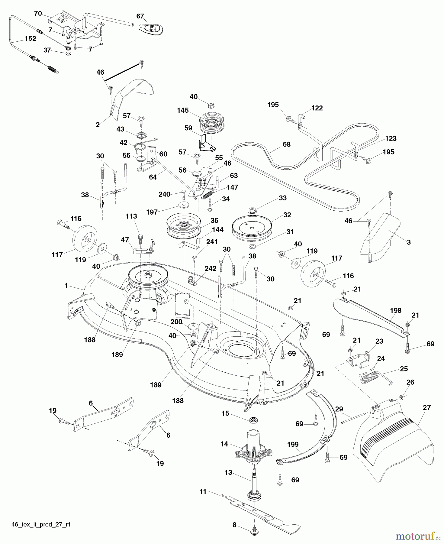 Husqvarna Rasen und Garten Traktoren YTH 20K46 (917.289541) - Husqvarna Yard Tractor (2010-01 & After) (Sears Craftsman) Mower Deck