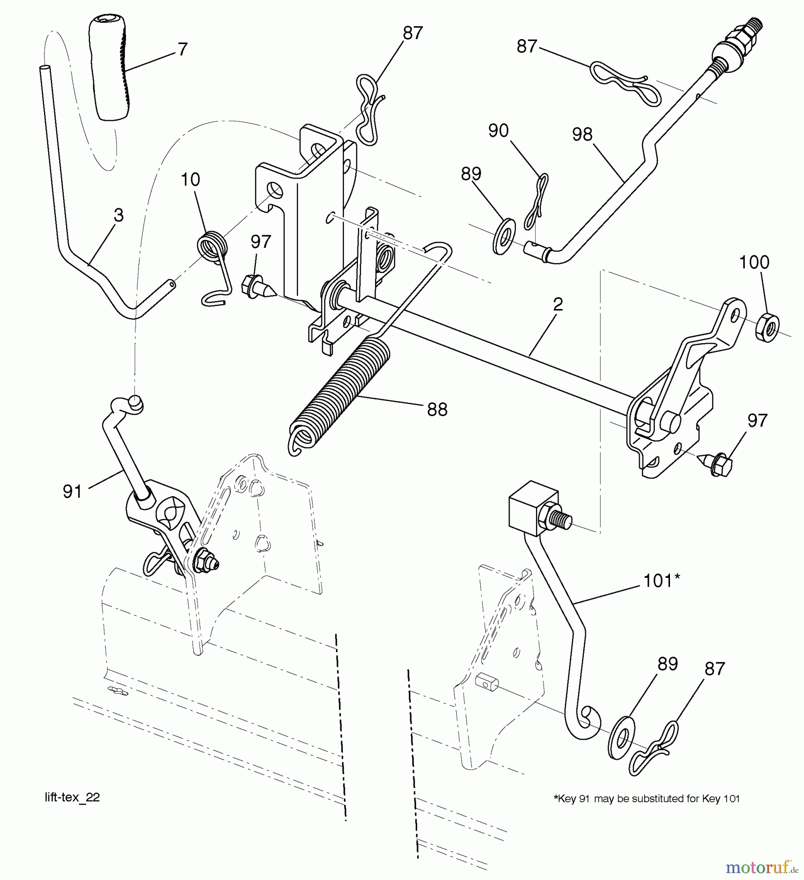 Husqvarna Rasen und Garten Traktoren YTH 20K46 (917.289541) - Husqvarna Yard Tractor (2010-01 & After) (Sears Craftsman) Mower Lift