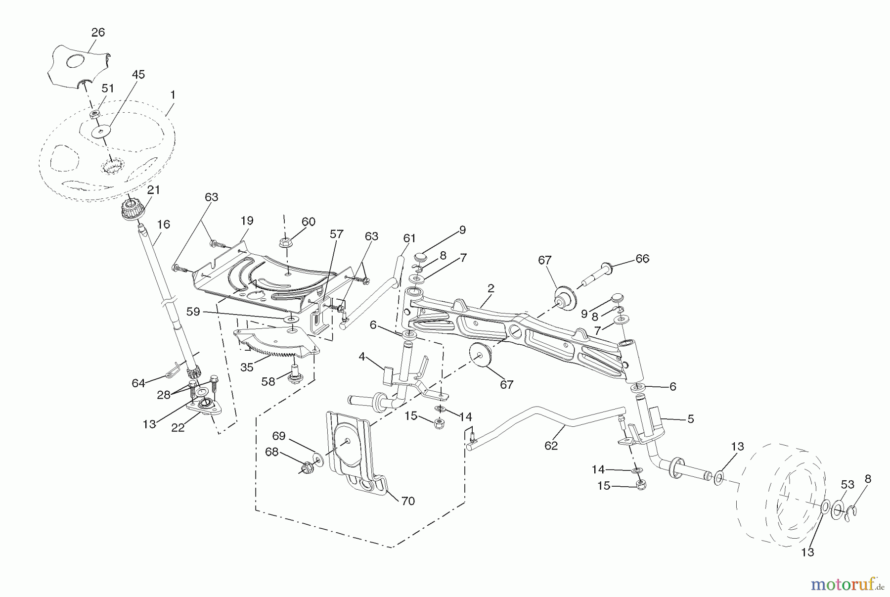 Husqvarna Rasen und Garten Traktoren YTH 20K46 (96043003300) - Husqvarna Yard Tractor (2006-11 & After) Steering Assembly