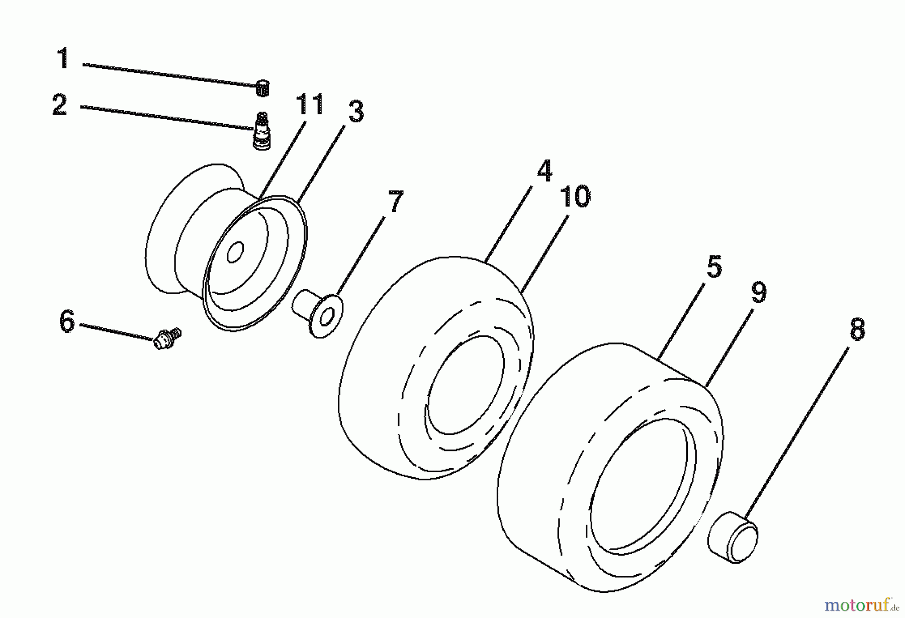 Husqvarna Rasen und Garten Traktoren YTH 20K46 (96043003300) - Husqvarna Yard Tractor (2006-11 & After) Wheels And Tires