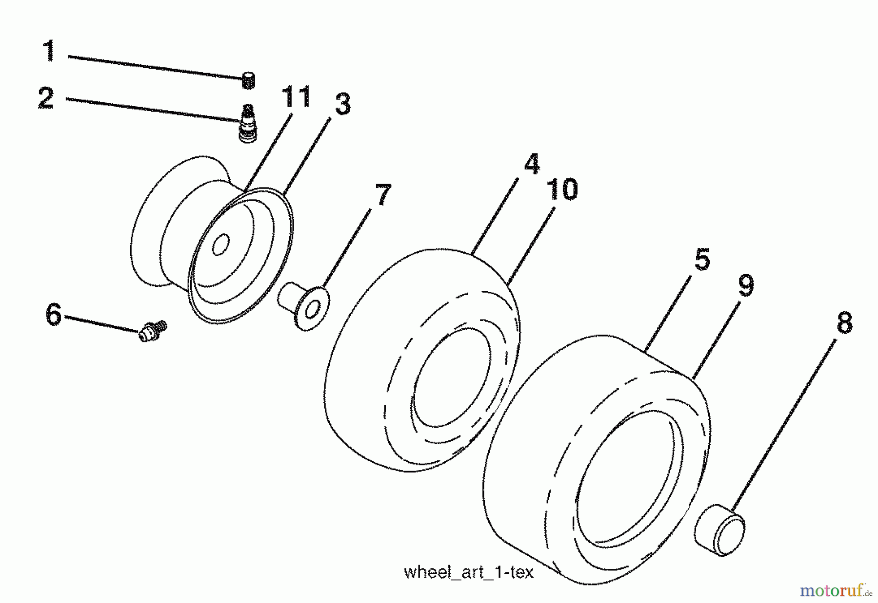 Husqvarna Rasen und Garten Traktoren YTH 20K46 (96043003301) - Husqvarna Yard Tractor (2008-10 & After) Wheels And Tires