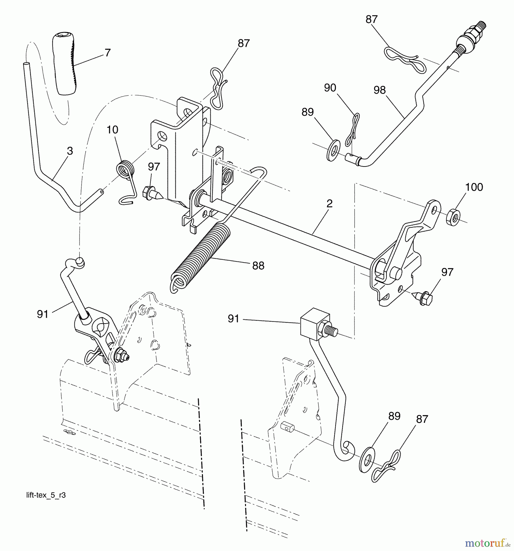Husqvarna Rasen und Garten Traktoren YTH 20K46 (96043003302) - Husqvarna Yard Tractor (2008-09 & After) Mower Lift