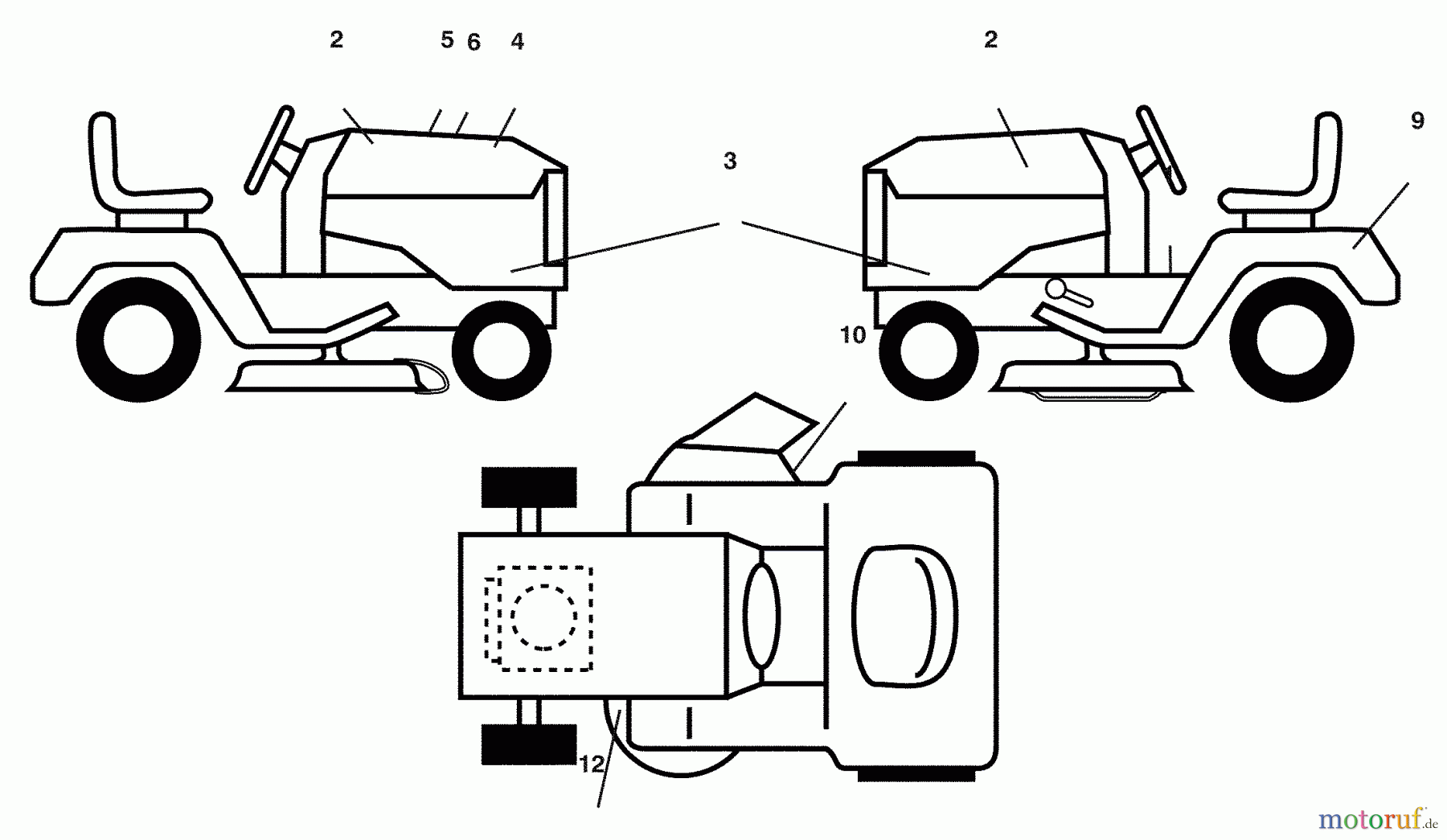 Husqvarna Rasen und Garten Traktoren YTH 20K46 (96043003303) - Husqvarna Yard Tractor (2008-12 & After) Decals