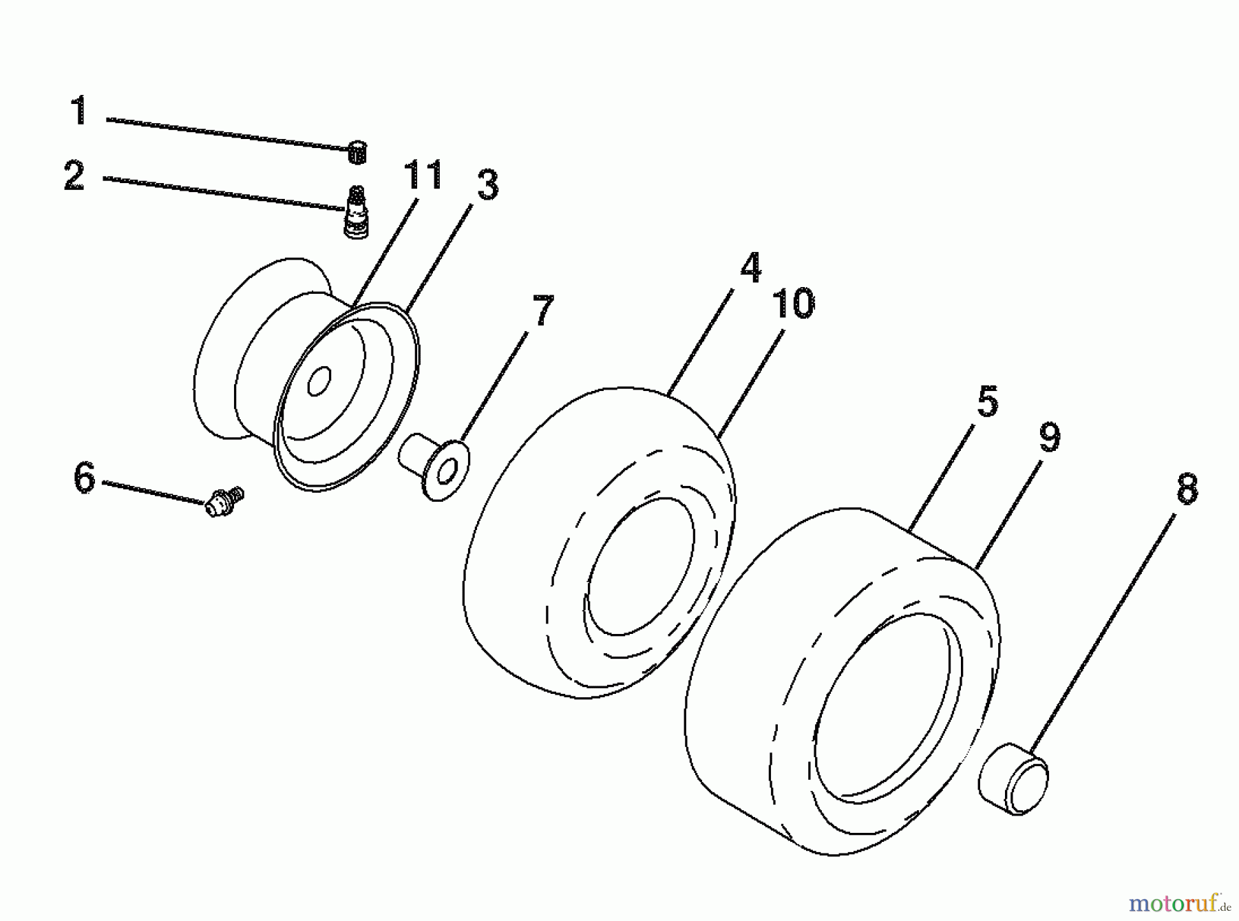 Husqvarna Rasen und Garten Traktoren YTH 20K46 (96045000401) - Husqvarna Yard Tractor (2007-07 & After) Wheels and Tires