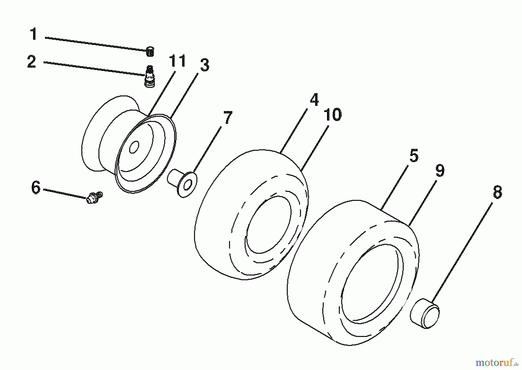 Husqvarna Rasen und Garten Traktoren YTH 20K46 (96045000402) - Husqvarna Yard Tractor (2007-07 & After) Wheels and Tires
