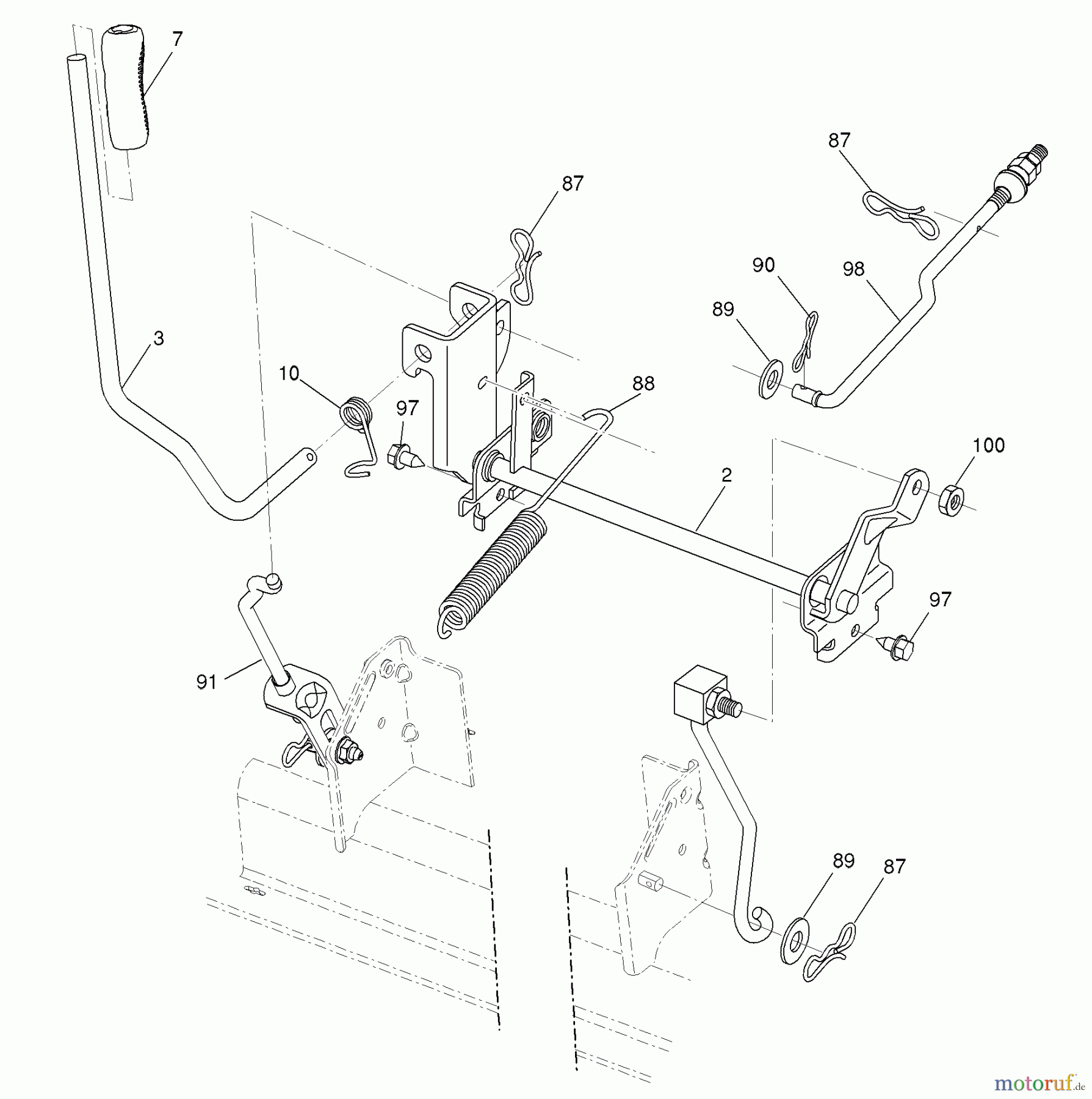 Husqvarna Rasen und Garten Traktoren YTH 20K46 (96045000403) - Husqvarna Yard Tractor (2007-10 & After) Mower Lift
