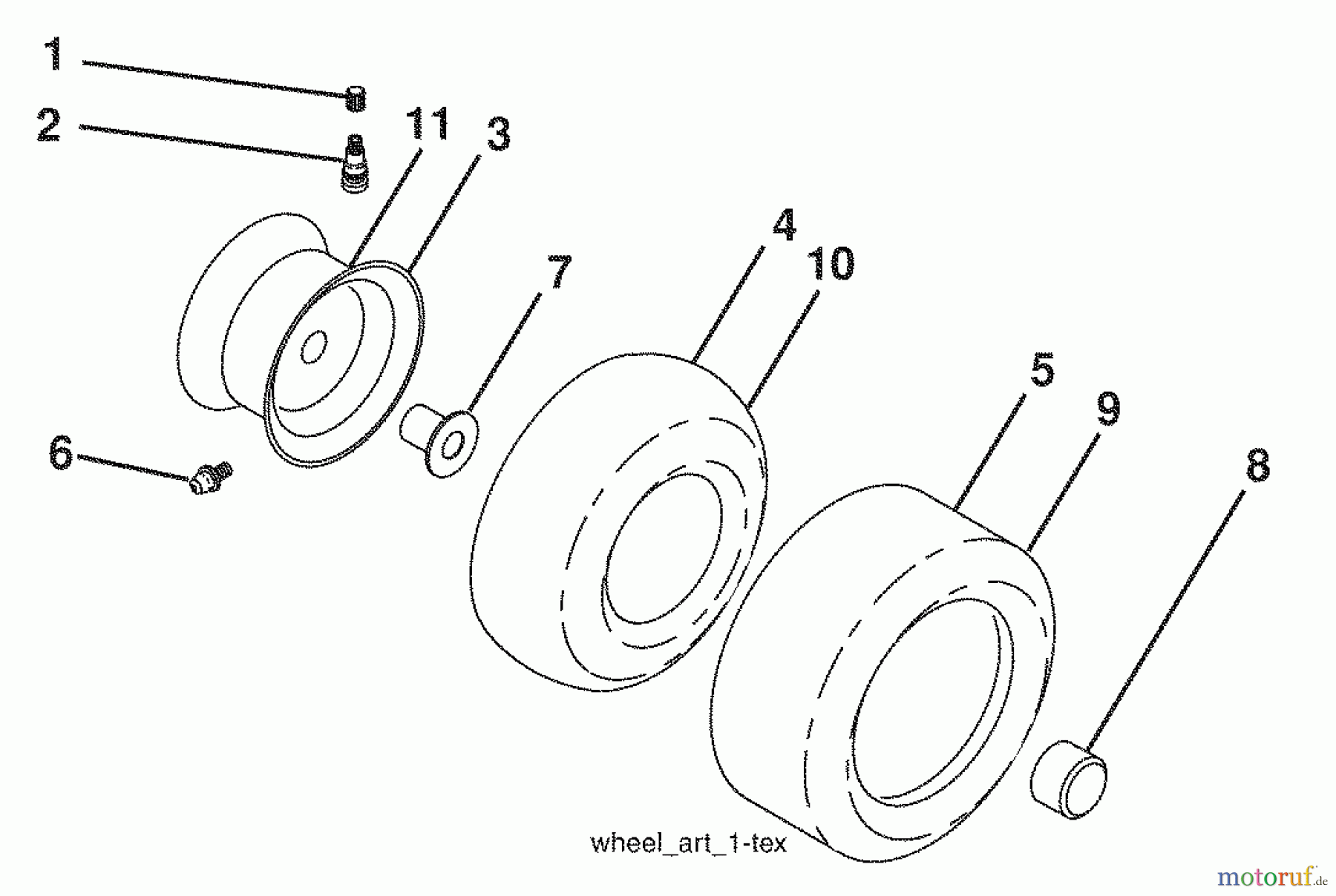 Husqvarna Rasen und Garten Traktoren YTH 20K46 (96045000406) - Husqvarna Yard Tractor (2008-03 & After) Wheels and Tires