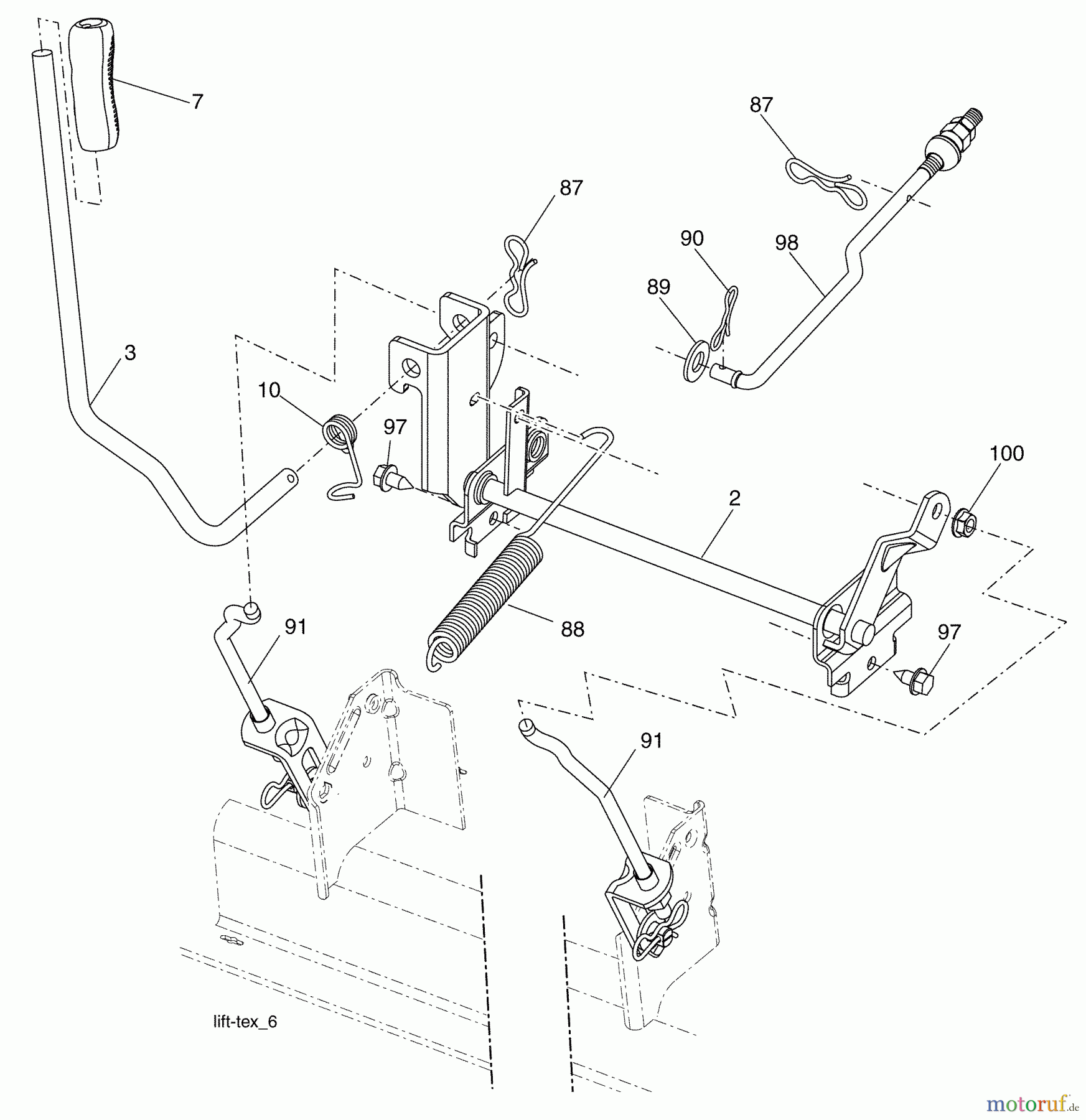 Husqvarna Rasen und Garten Traktoren YTH 20K46 (96045000407) - Husqvarna Yard Tractor (2008-07 & After) Mower Lift