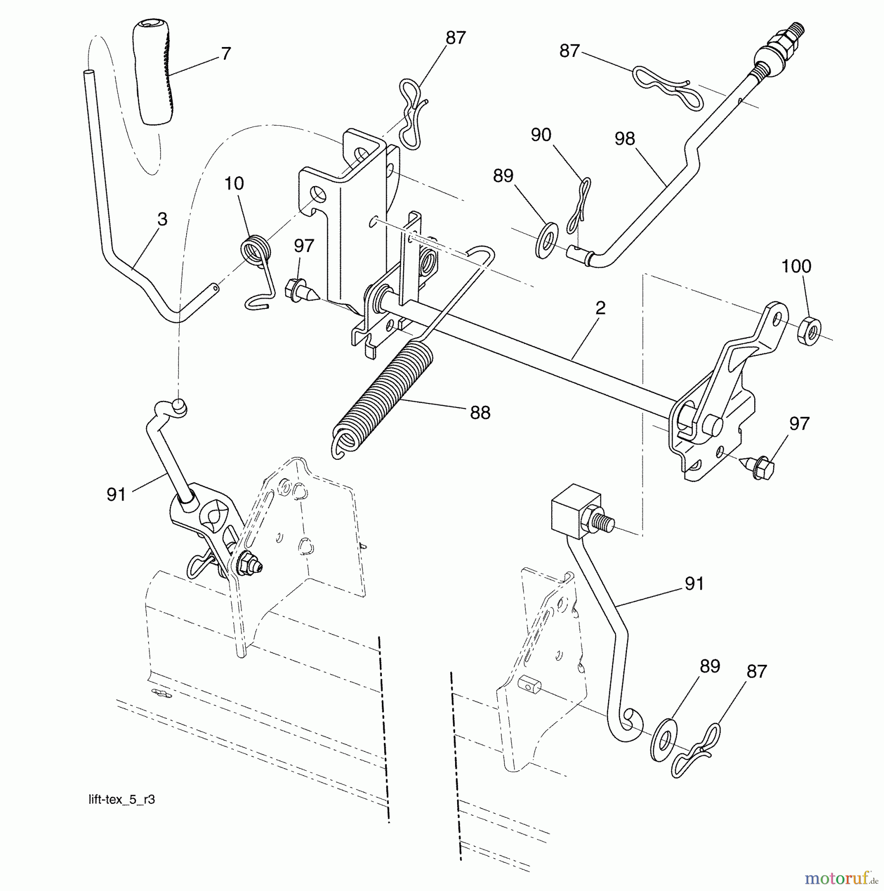 Husqvarna Rasen und Garten Traktoren YTH 20K46 (96045000411) - Husqvarna Yard Tractor (2008-10 & After) Mower Lift