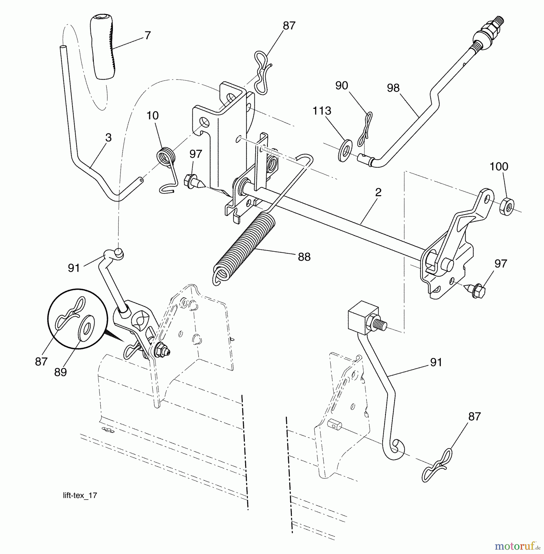 Husqvarna Rasen und Garten Traktoren YTH 20K46 (96045000413) - Husqvarna Yard Tractor (2009-01 & After) Mower Lift