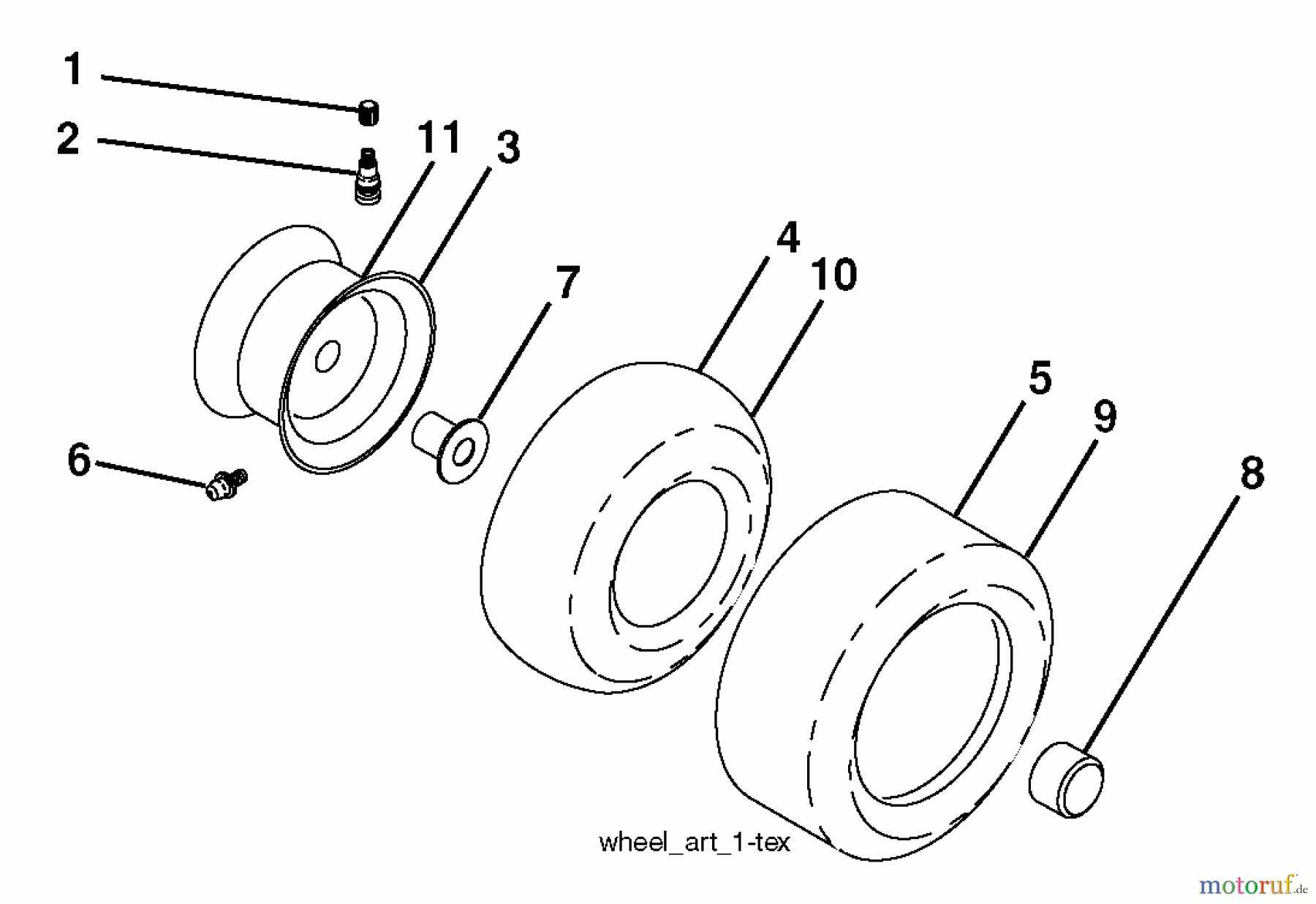 Husqvarna Rasen und Garten Traktoren YTH 20K46 (96045000414) - Husqvarna Yard Tractor (2009-05 & After) Wheels and Tires