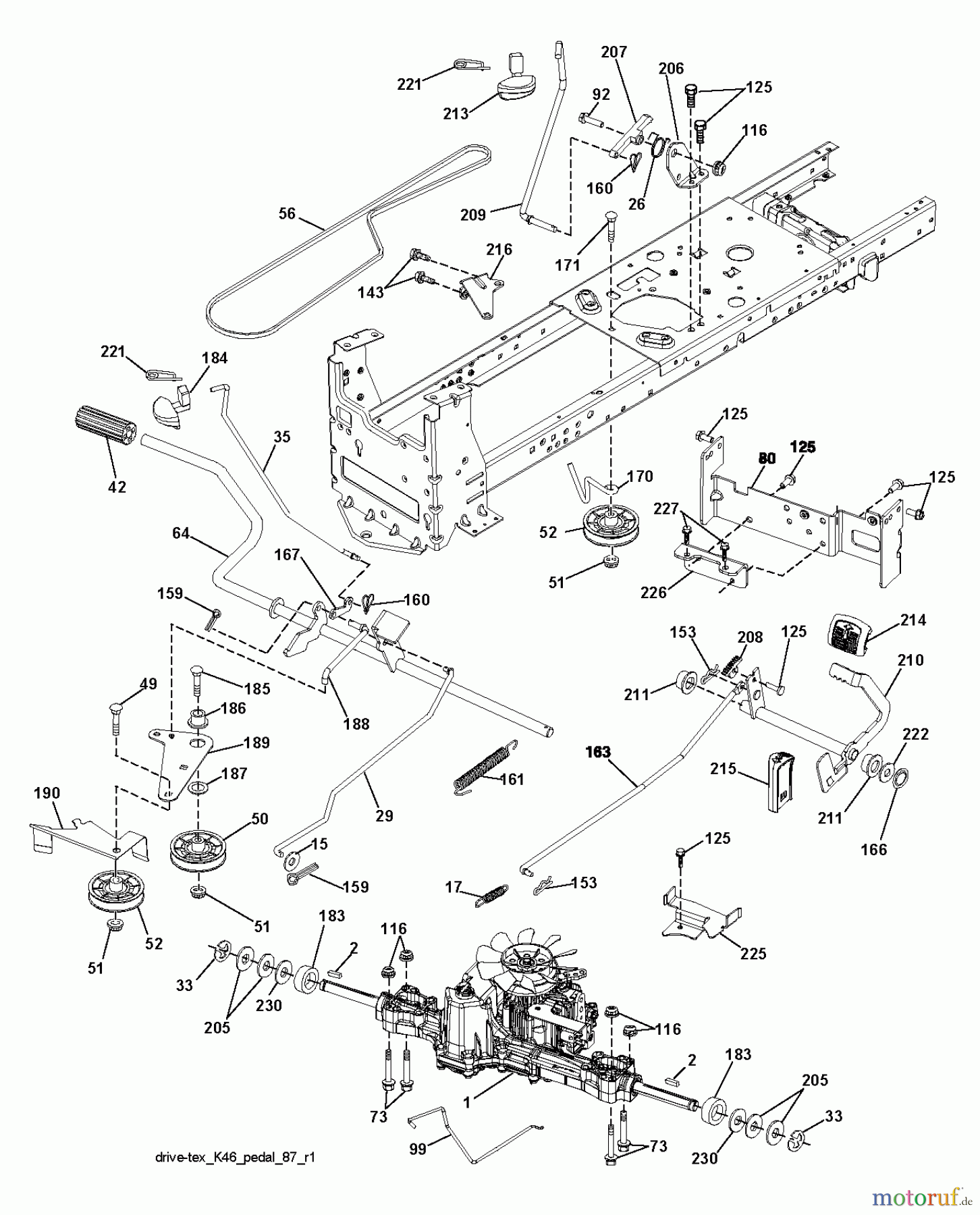 Husqvarna Rasen und Garten Traktoren YTH 2146 (96048004200) - Husqvarna Yard Tractor (2012-10 & After) DRIVE