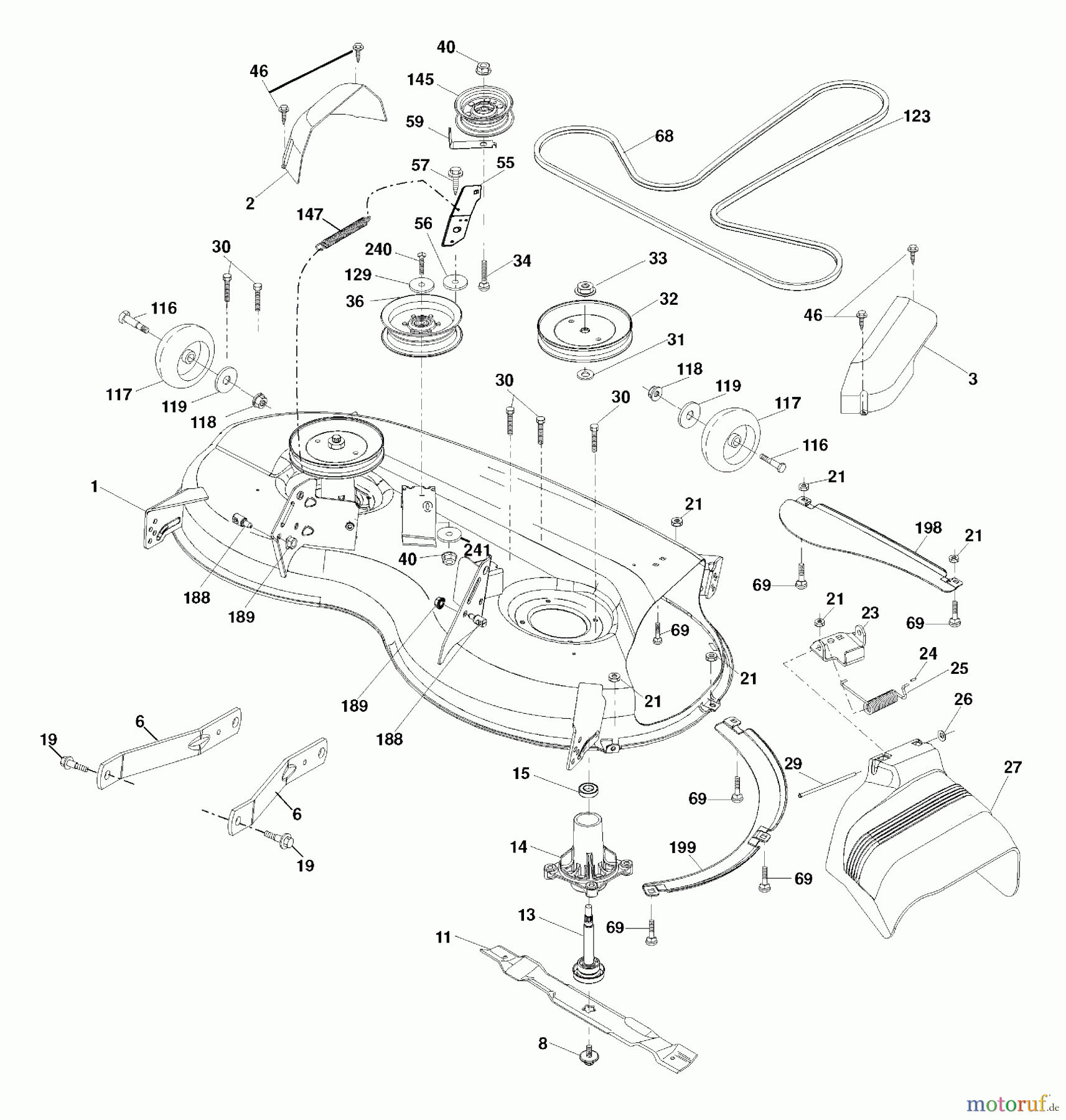 Husqvarna Rasen und Garten Traktoren YTH 2146XP (96043002900) - Husqvarna Yard Tractor (2006-12 & After) Mower Deck