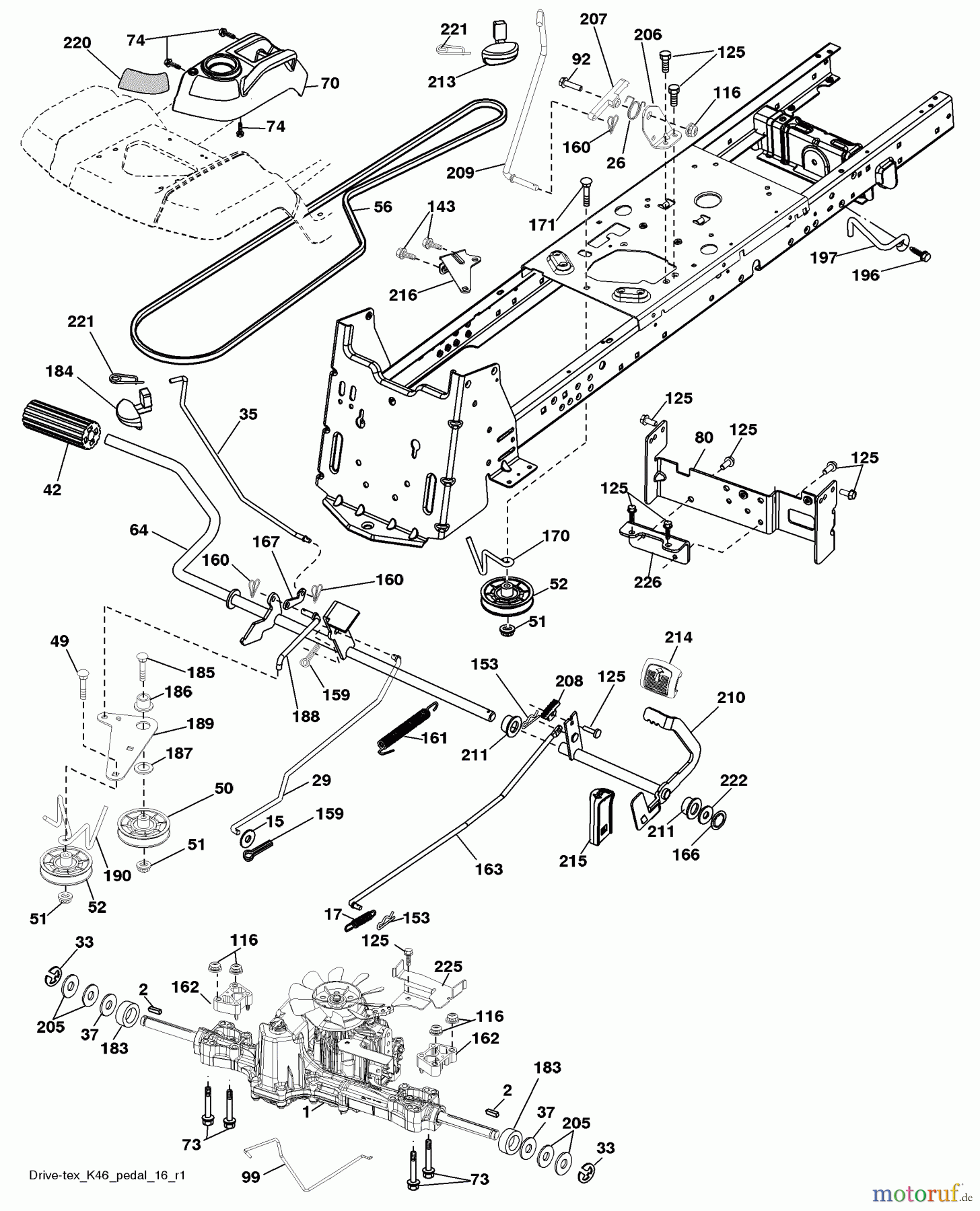 Husqvarna Rasen und Garten Traktoren YTH 2146XP (96043002901) - Husqvarna Yard Tractor (2008-01 & After) Drive