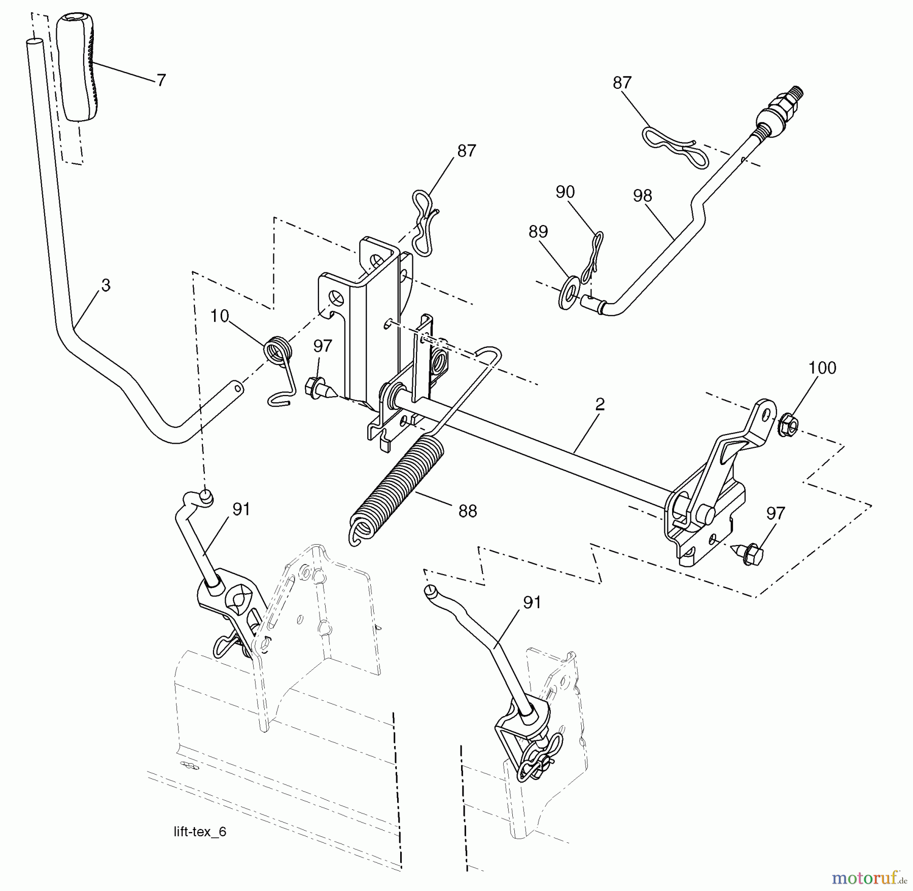 Husqvarna Rasen und Garten Traktoren YTH 2146XP (96043002901) - Husqvarna Yard Tractor (2008-01 & After) Mower Lift