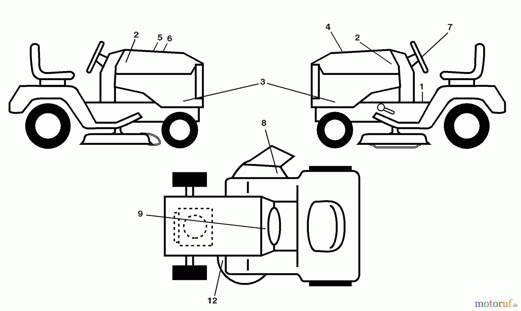 Husqvarna Rasen und Garten Traktoren YTH 2146XP (96043005200) - Husqvarna Yard Tractor (2007-12 & After) (California) Decals
