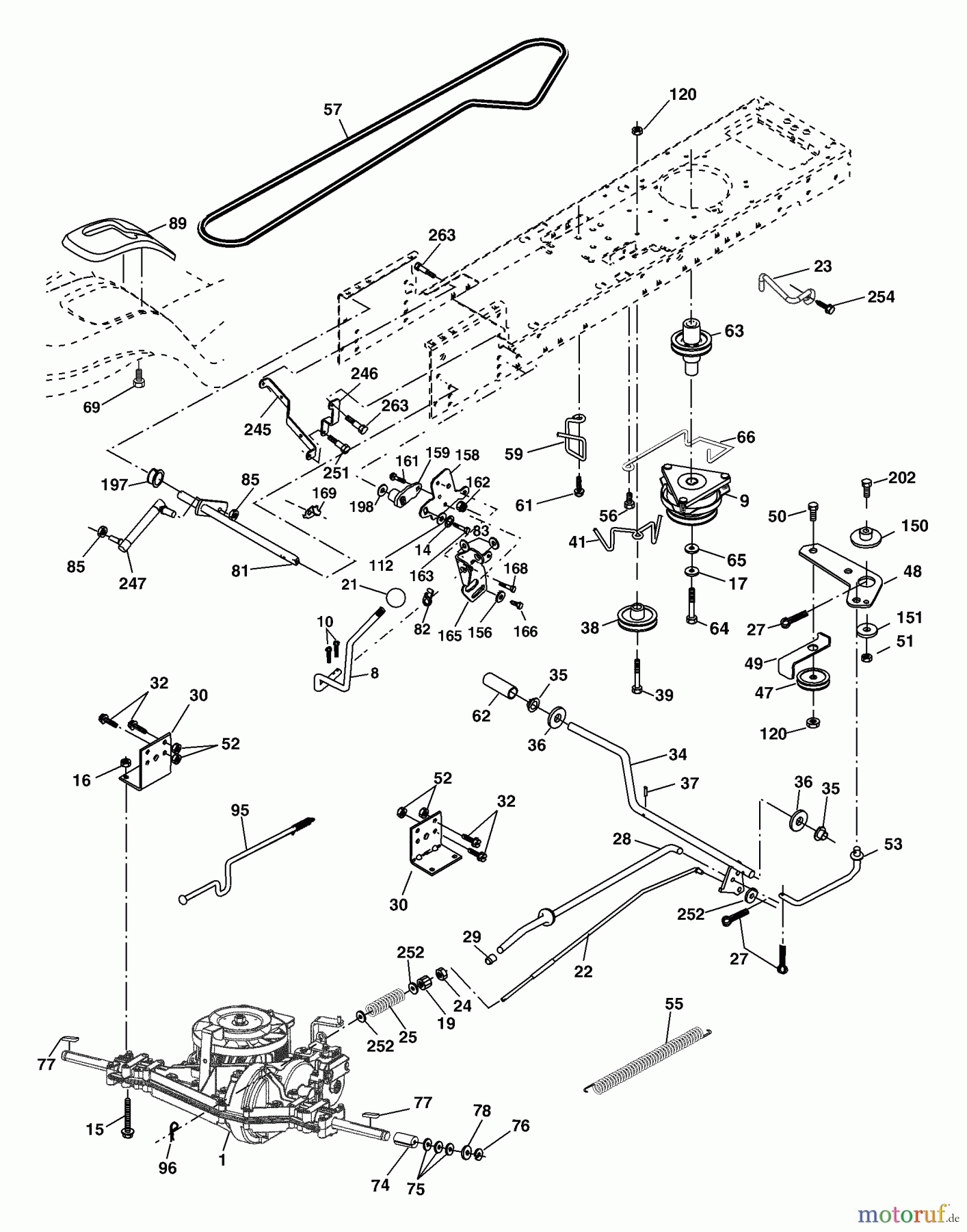 Husqvarna Rasen und Garten Traktoren YTH 2148 (954572035) (LO21H48D) - Husqvarna Yard Tractor (2004-03 to 2005-04) Drive