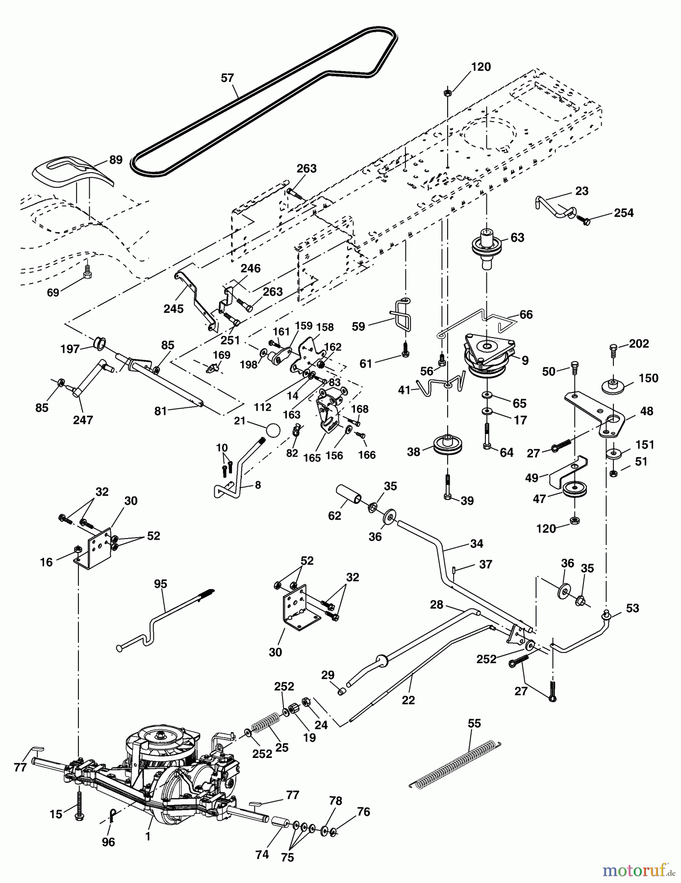 Husqvarna Rasen und Garten Traktoren YTH 2148 (954572035) (LO21H48J) - Husqvarna Yard Tractor (2004-05 to 2005-04) Drive