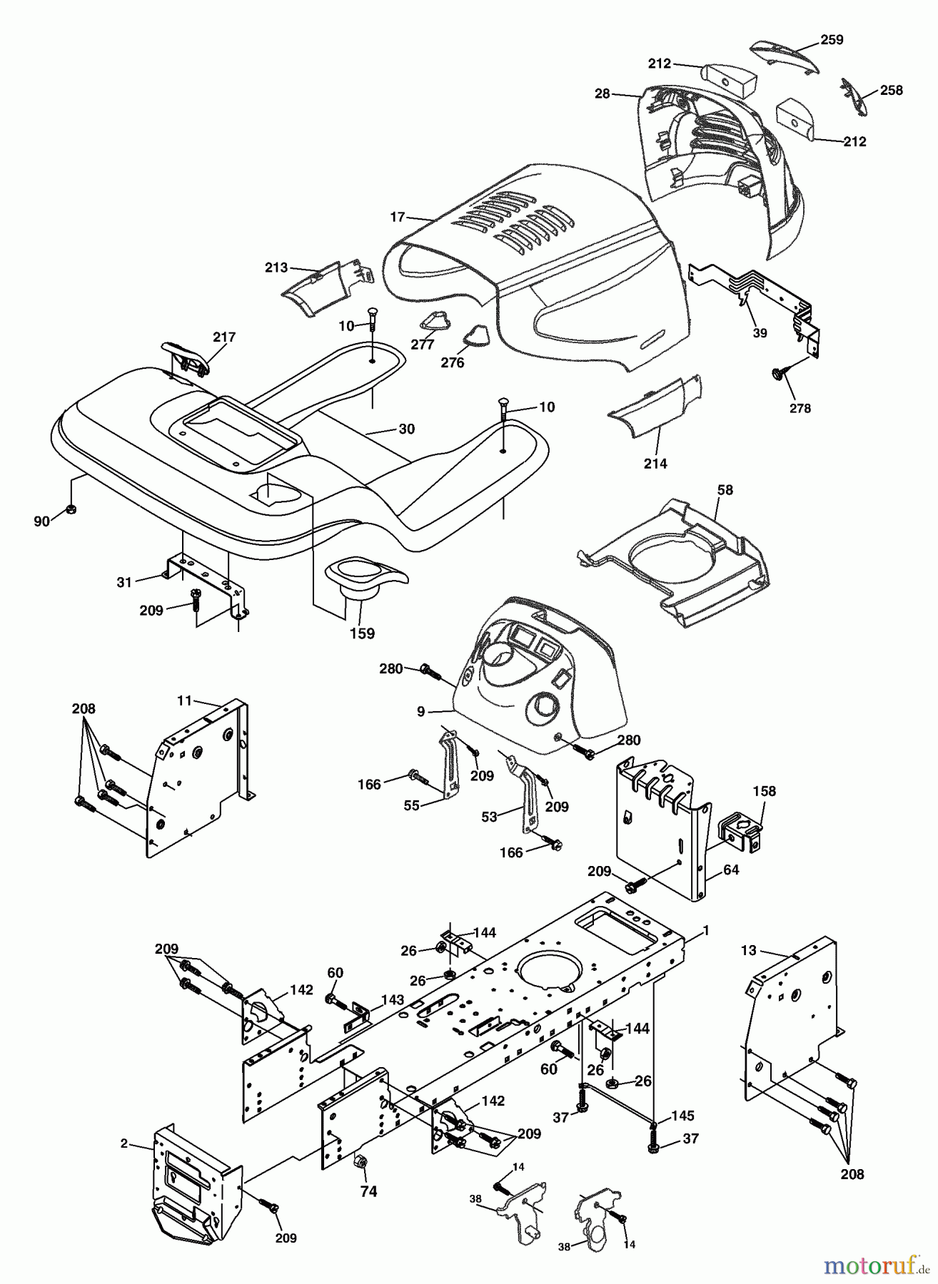 Husqvarna Rasen und Garten Traktoren YTH 2148B (954571960) - Husqvarna Yard Tractor (2004-03 & After) Chassis And Enclosures