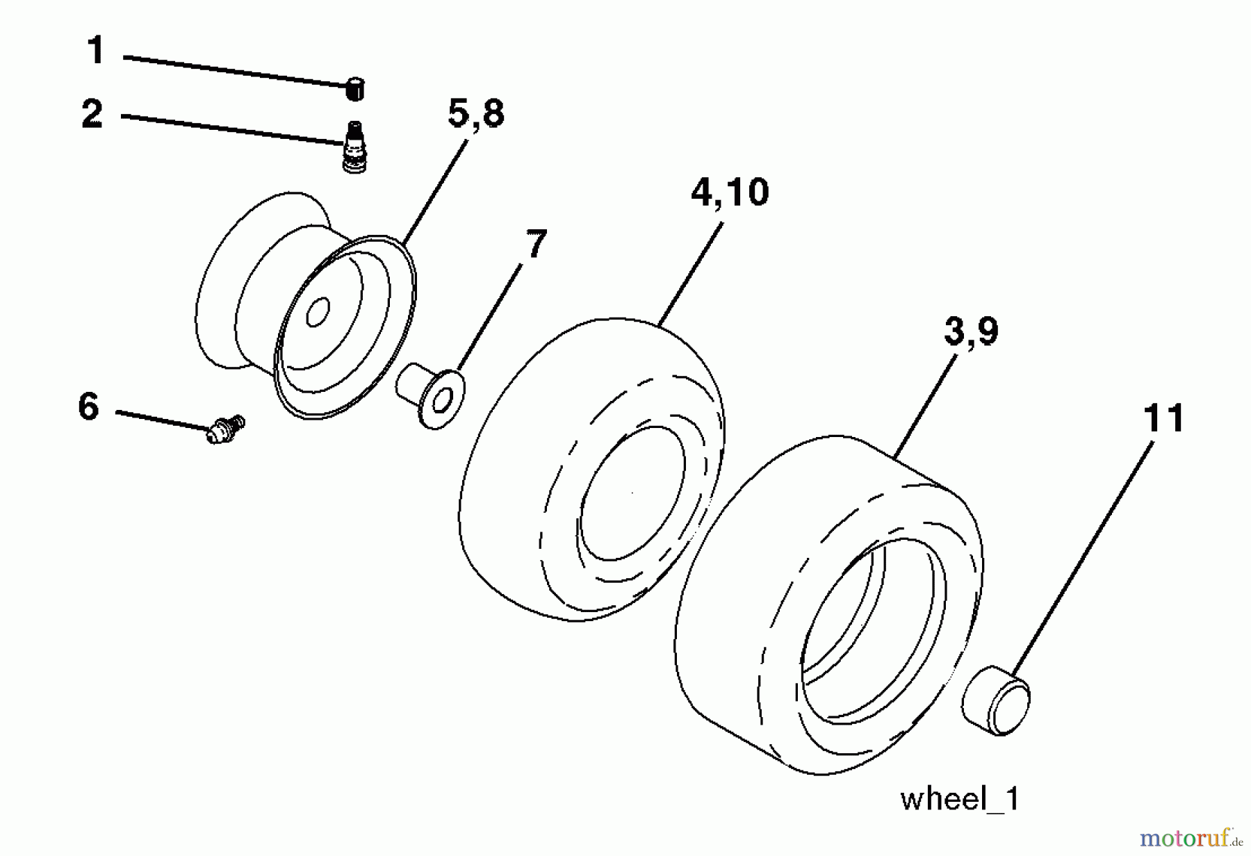 Husqvarna Rasen und Garten Traktoren YTH 2148C (954571960) - Husqvarna Yard Tractor (2004-03 & After) Wheels & Tires