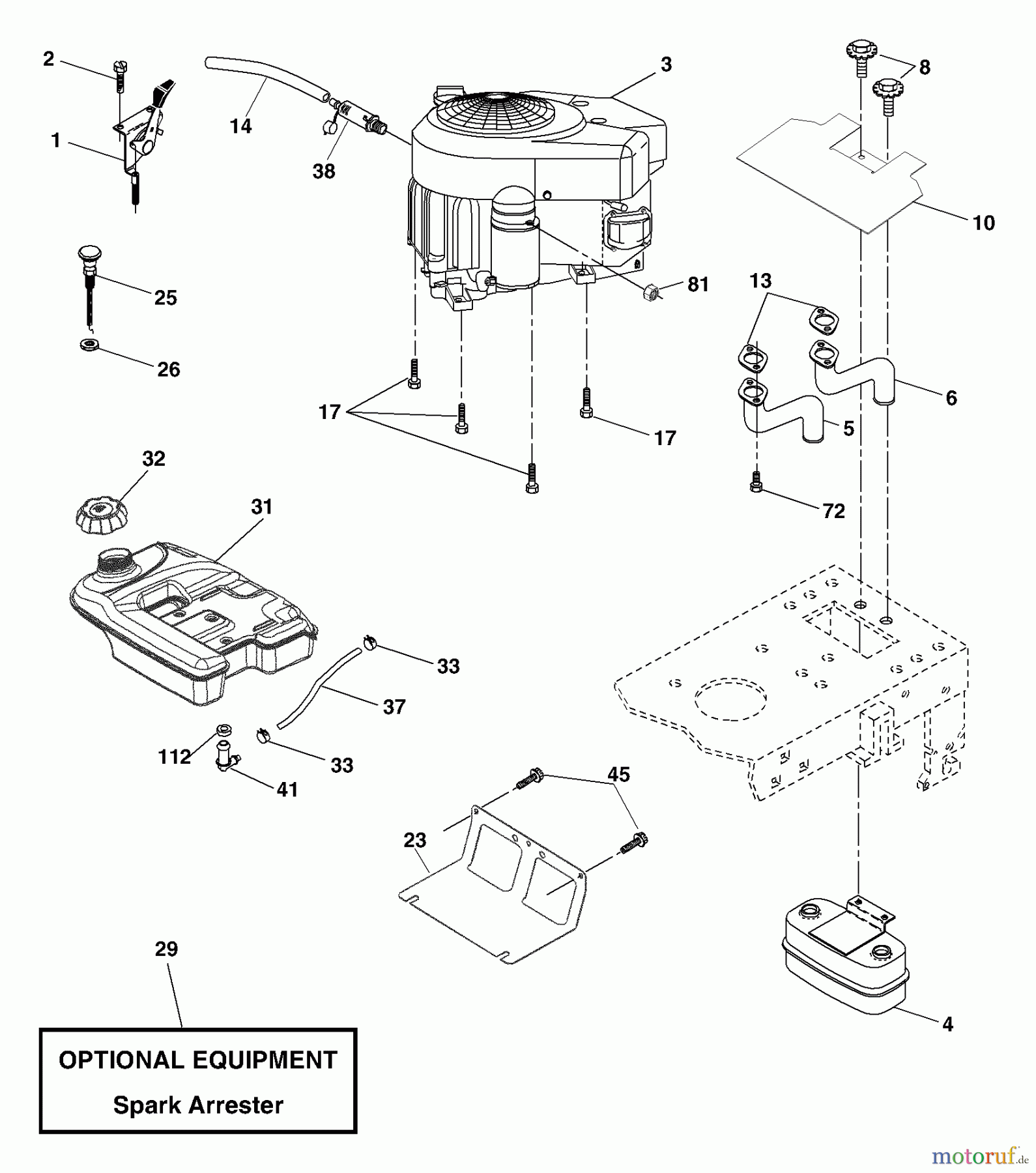 Husqvarna Rasen und Garten Traktoren YTH 2148D (954571960) - Husqvarna Yard Tractor (2004-04 & After) Engine