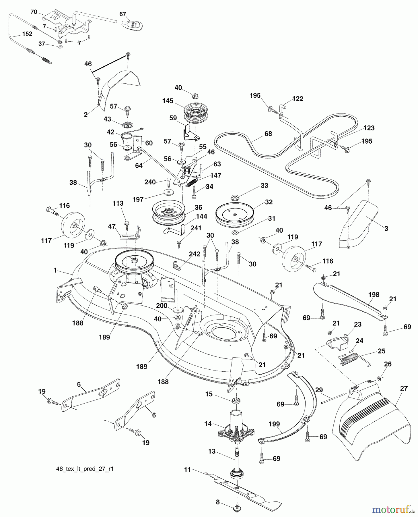 Husqvarna Rasen und Garten Traktoren YTH 21K46 (96043008500) - Husqvarna Yard Tractor (2009-08 & After) Mower Deck