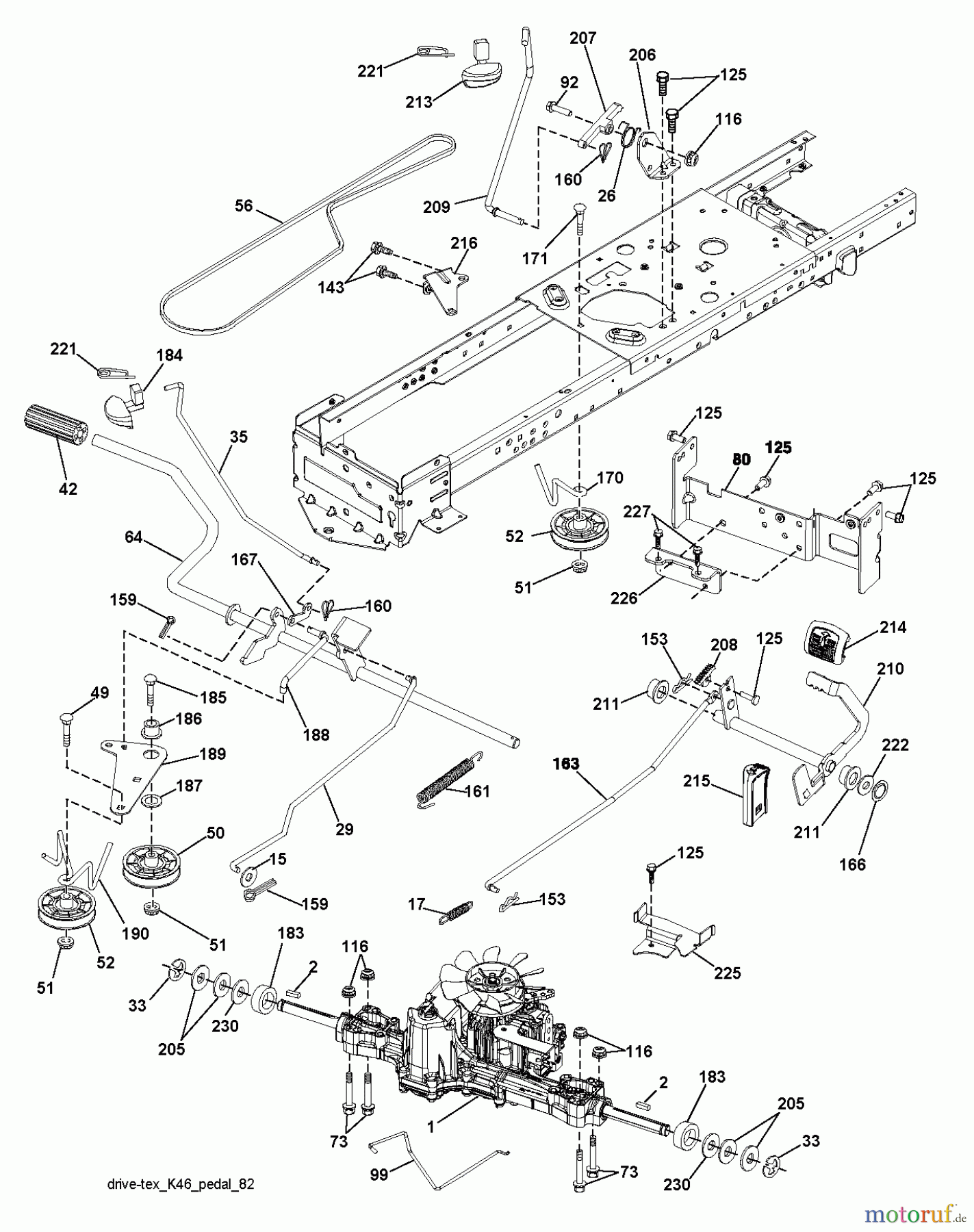 Husqvarna Rasen und Garten Traktoren YTH 21K46 (96043012001) - Husqvarna Yard Tractor (2011-01 & After) DRIVE