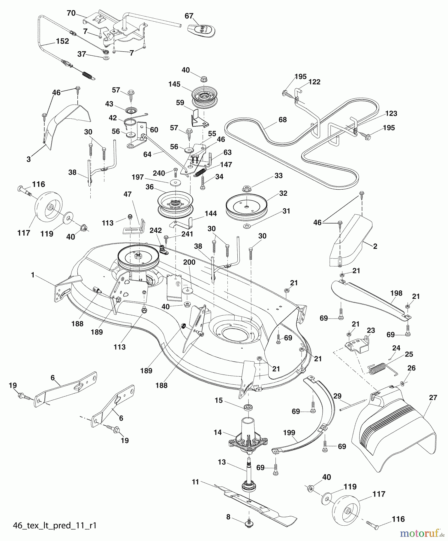Husqvarna Rasen und Garten Traktoren YTH 21K46 (96045002100) - Husqvarna Yard Tractor (2009-08 & After) Mower Deck