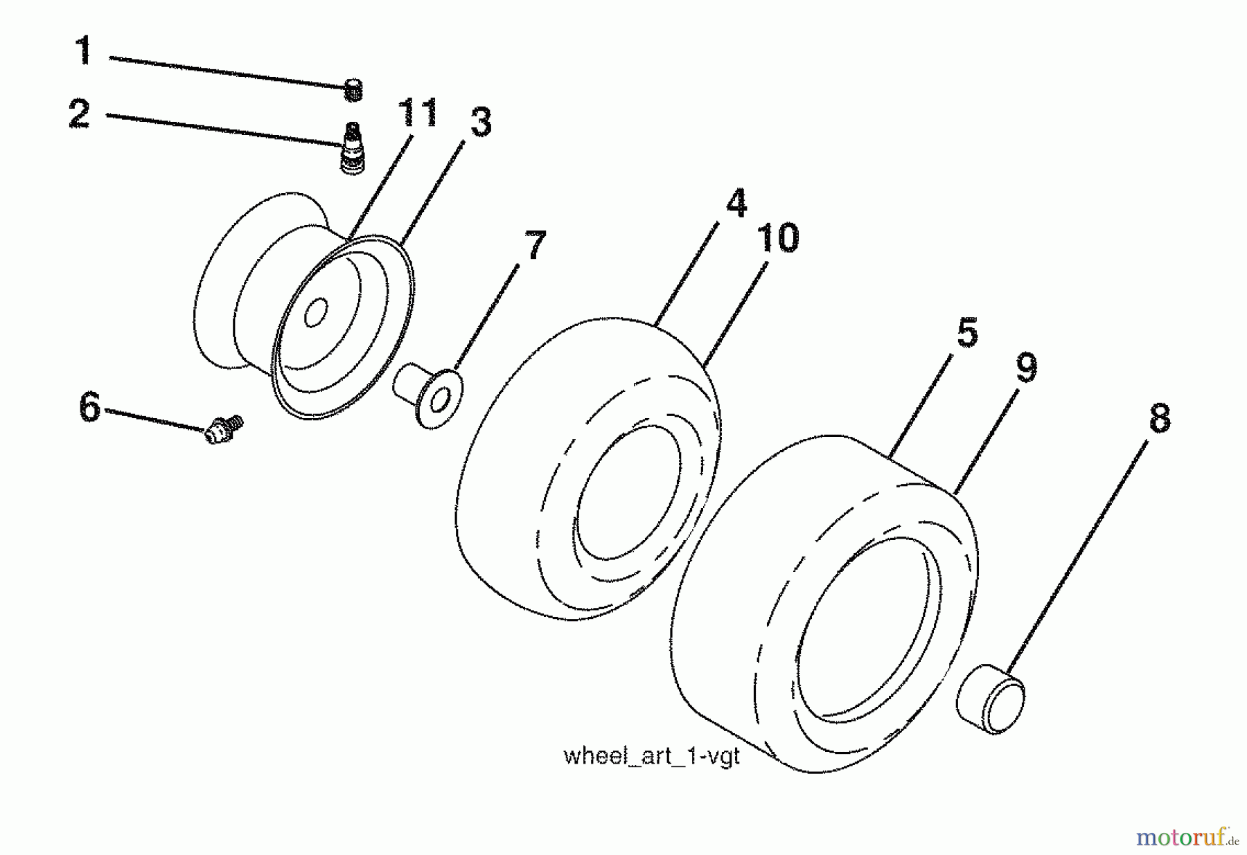 Husqvarna Rasen und Garten Traktoren YTH 2242 (96043007101) - Husqvarna Yard Tractor (2009-04 & After) Wheels and Tires