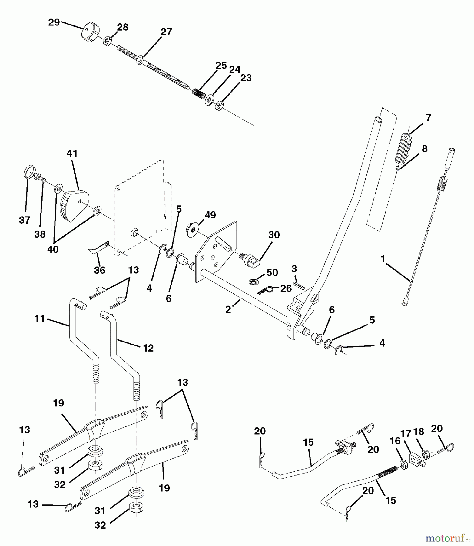 Husqvarna Rasen und Garten Traktoren YTH 2242A (954570383) - Husqvarna Yard Tractor (2003-01 & After) Mower Lift