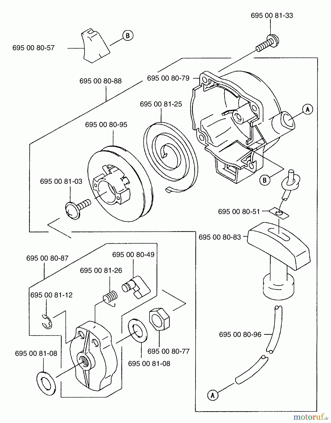 Husqvarna Bläser / Sauger / Häcksler / Mulchgeräte 125 BT - Husqvarna Backpack Blower (2003-07 to 2004-09) Starter