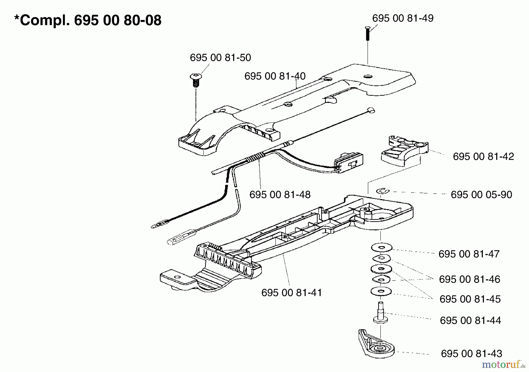 Husqvarna Bläser / Sauger / Häcksler / Mulchgeräte 125 BT - Husqvarna Backpack Blower (2003-07 to 2004-09) Throttle Assy.
