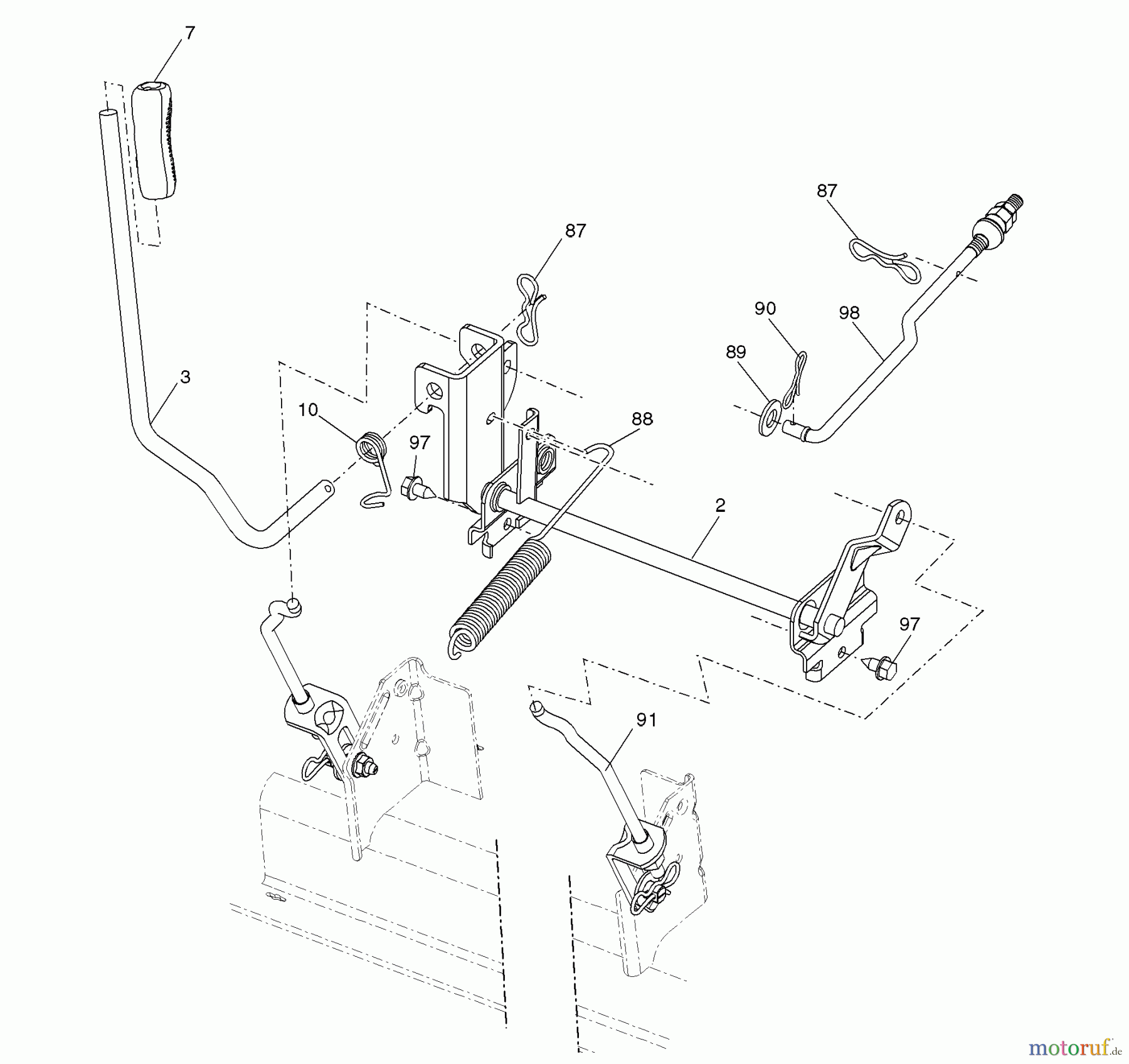 Husqvarna Rasen und Garten Traktoren YTH 2242T (96043002100) - Husqvarna Yard Tractor (2006-01 & After) Mower Lift