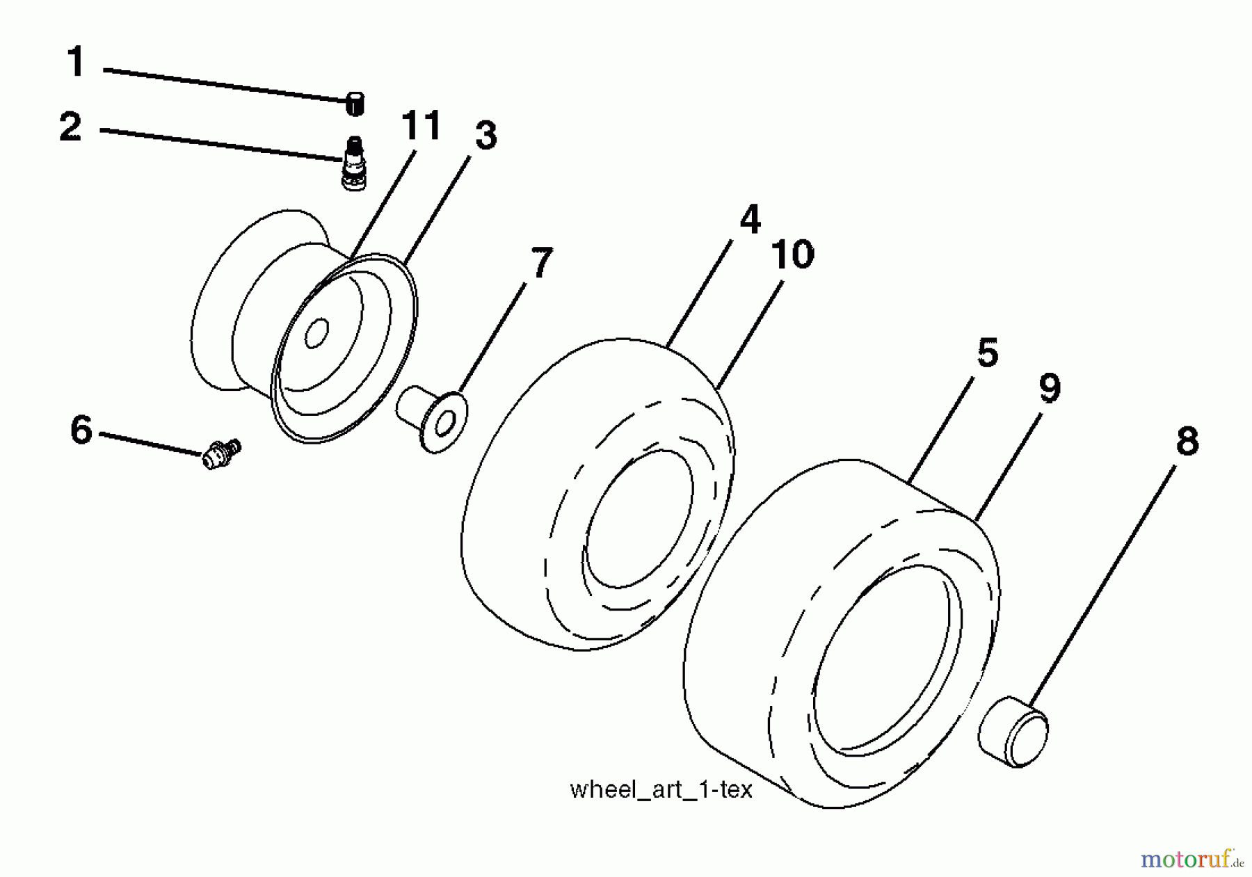 Husqvarna Rasen und Garten Traktoren YTH 2242T (96043002101) - Husqvarna Yard Tractor (2006-03 & After) Wheels and Tires