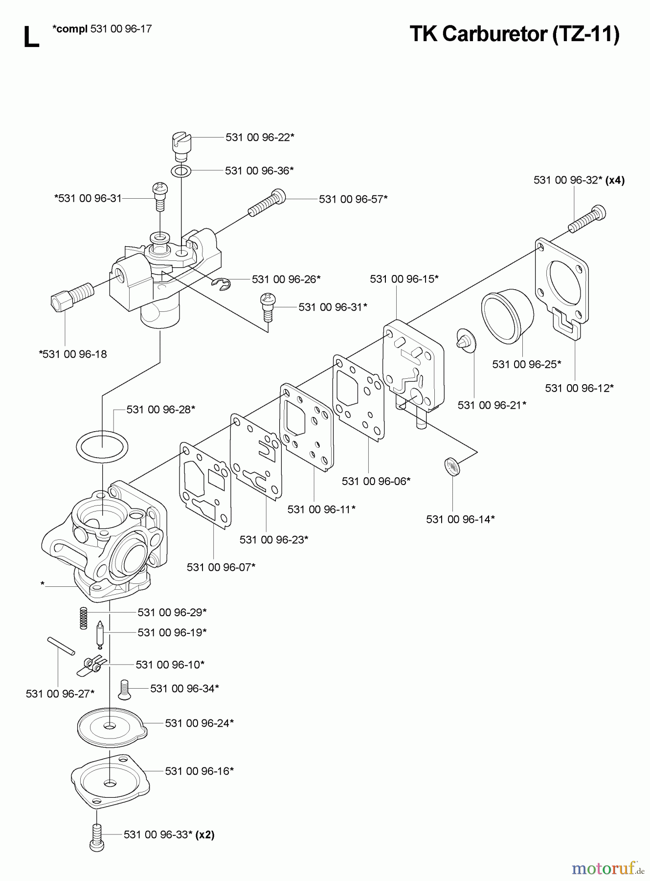 Husqvarna Bläser / Sauger / Häcksler / Mulchgeräte 125 BT - Husqvarna Backpack Blower (2004-10 & After) Carburetor Parts