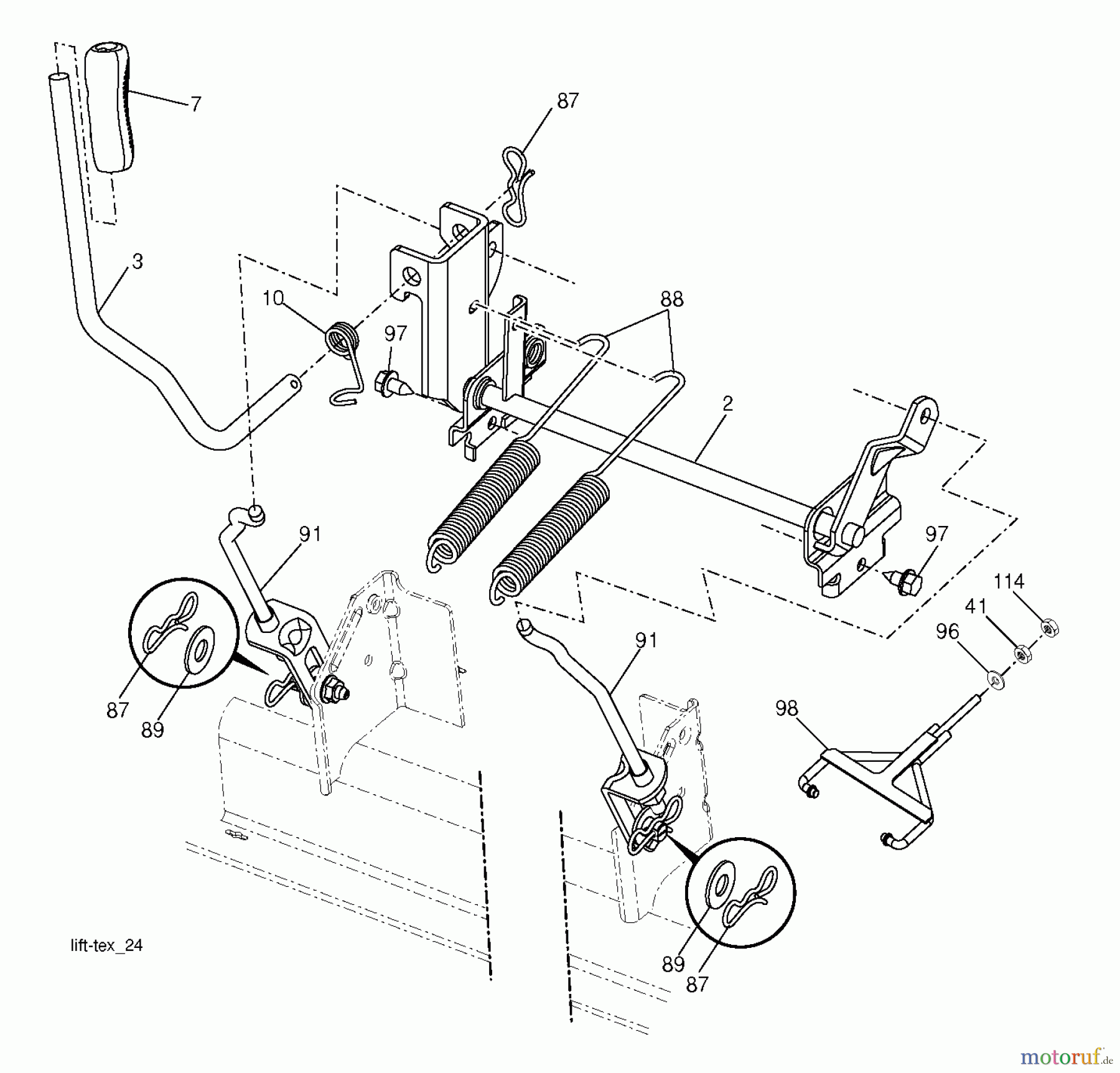  Husqvarna Rasen und Garten Traktoren YTH 2242TDRF (96041023702) - Husqvarna Yard Tractor (2012-11 & After) MOWER LIFT / DECK LIFT