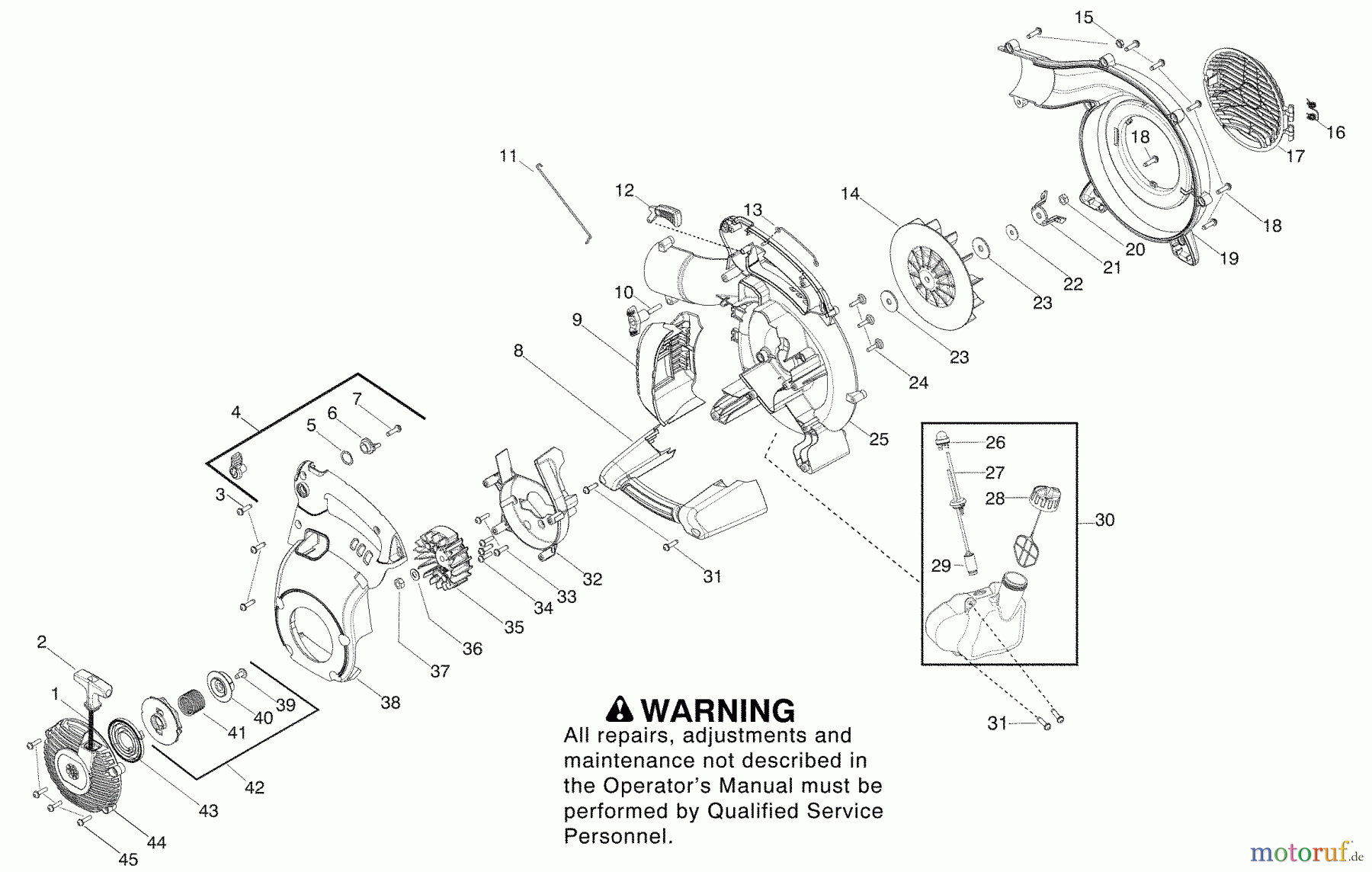  Husqvarna Bläser / Sauger / Häcksler / Mulchgeräte 125 BVX - Husqvarna Handheld Blower Vacuum (2008-10 to 2009-12) Repair Parts #1