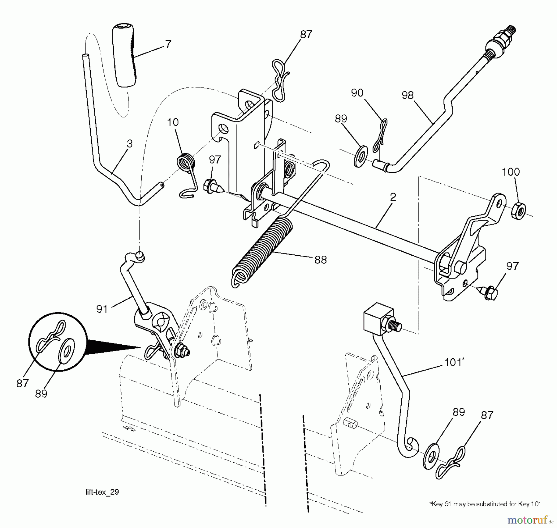 Husqvarna Rasen und Garten Traktoren YTH 22K46 (96048004100) - Husqvarna Yard Tractor (2012-10 & After) MOWER LIFT LEVER