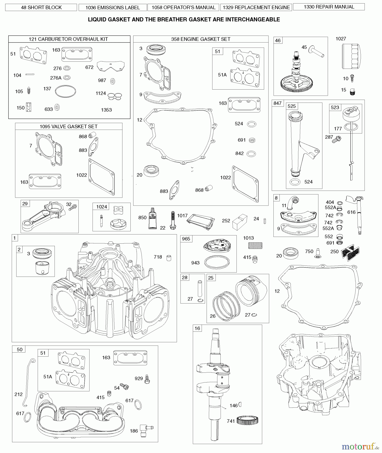 Husqvarna Rasen und Garten Traktoren YTH 22V42 (917.289620) - Husqvarna Yard Tractor (2010-05 & After) (Sears Craftsman) Briggs Engine Image 1
