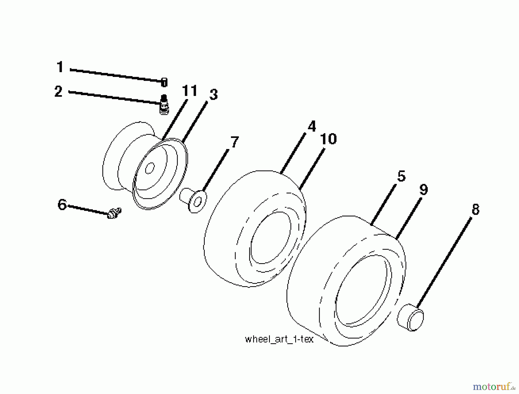  Husqvarna Rasen und Garten Traktoren YTH 22V42LS (96043011301) - Husqvarna Yard Tractor (2011-01 & After) WHEELS TIRES