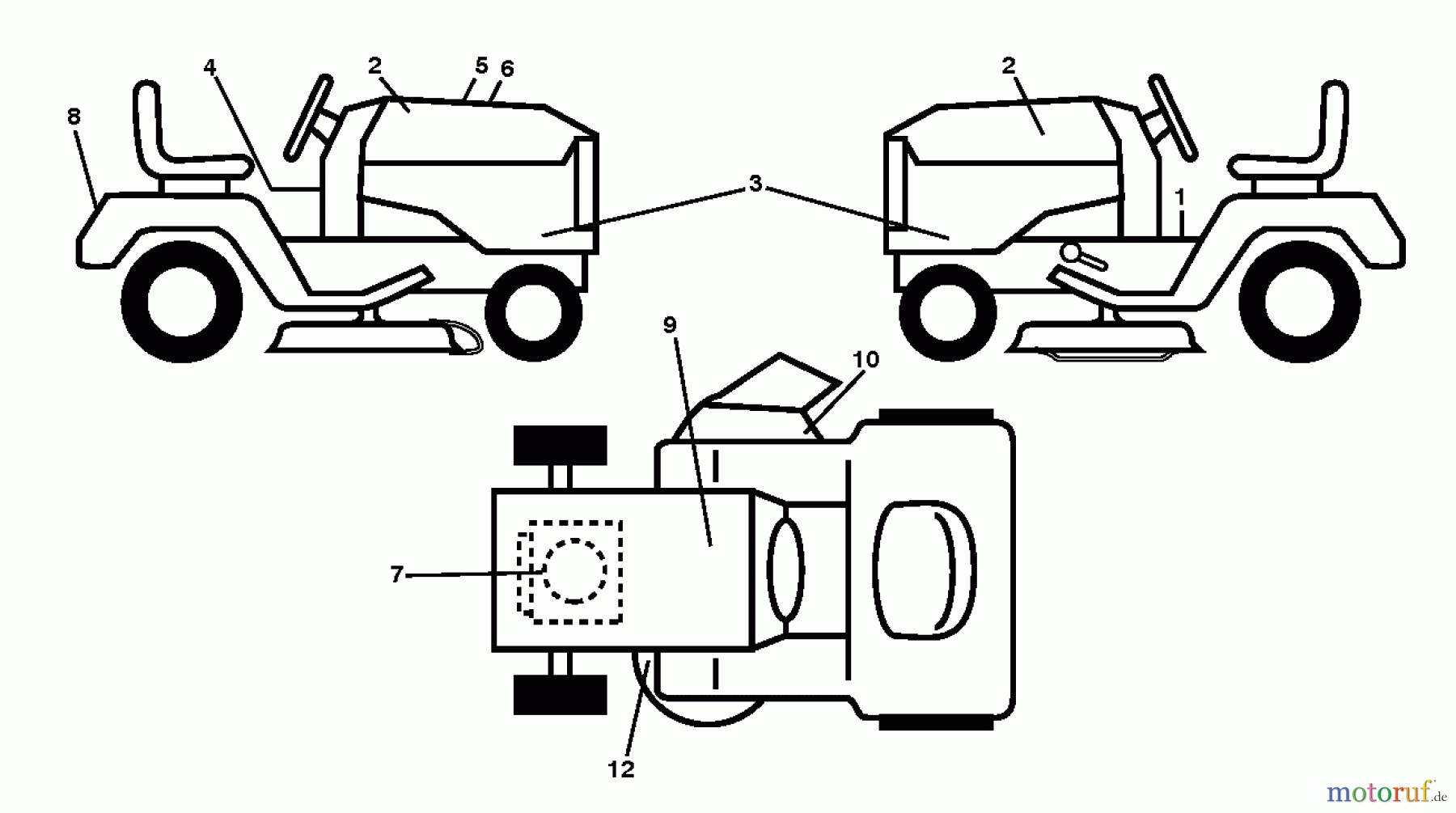 Husqvarna Rasen und Garten Traktoren YTH 22V46 (96045004800) - Husqvarna Yard Tractor (2013-09) DECALS