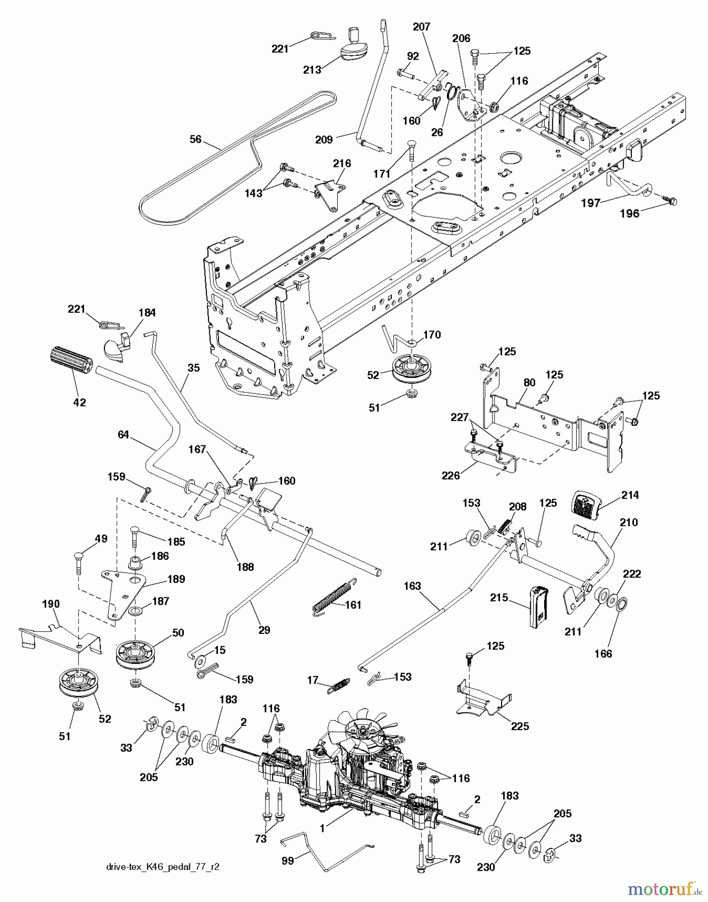  Husqvarna Rasen und Garten Traktoren YTH 2348 (240442) - Husqvarna Yard Tractor (2011-09 & After) DRIVE