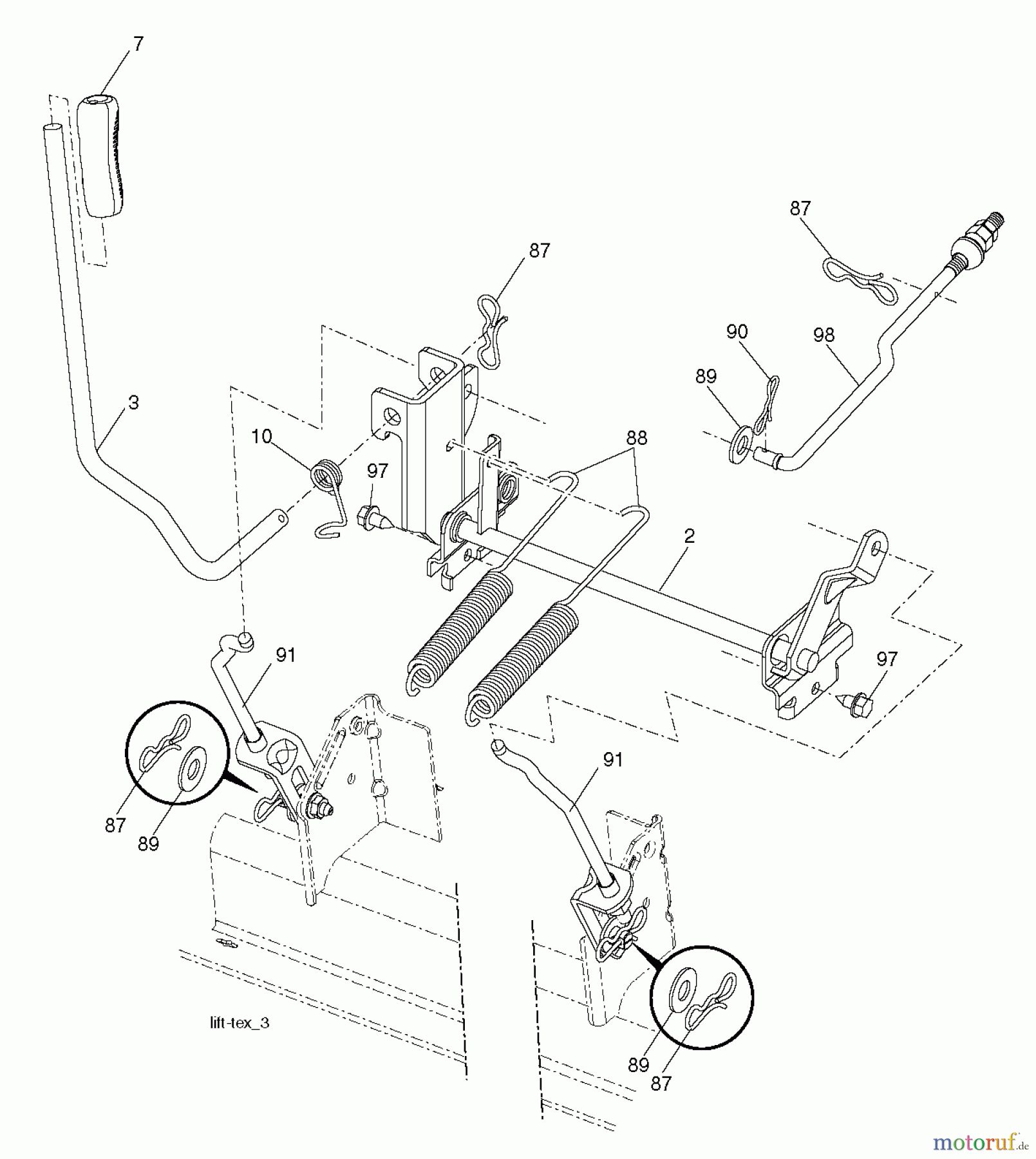  Husqvarna Rasen und Garten Traktoren YTH 2348 (240442) - Husqvarna Yard Tractor (2011-09 & After) MOWER LIFT / DECK LIFT