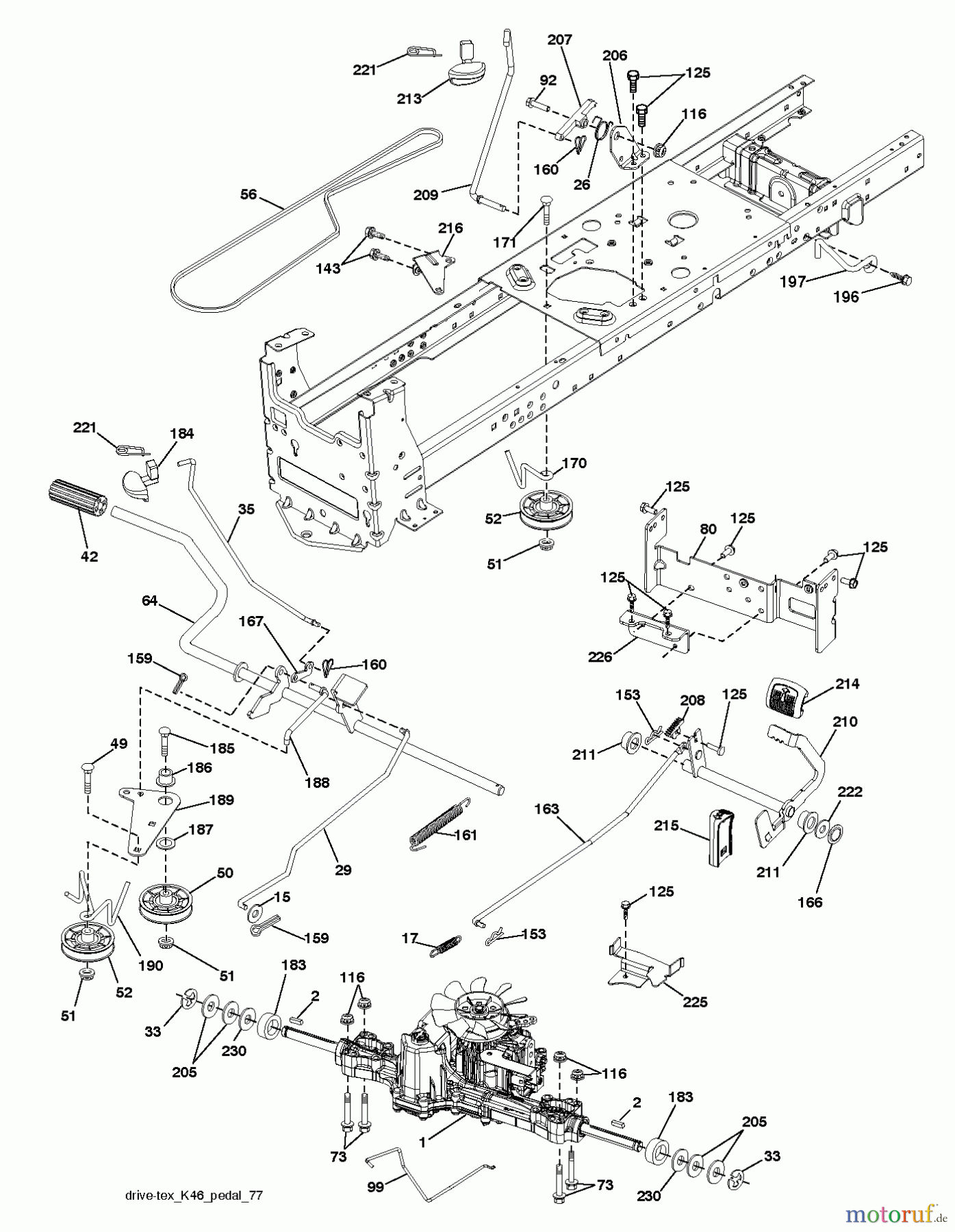 Husqvarna Rasen und Garten Traktoren YTH 2348 (289570) - Husqvarna Yard Tractor (2012-02 & After) DRIVE