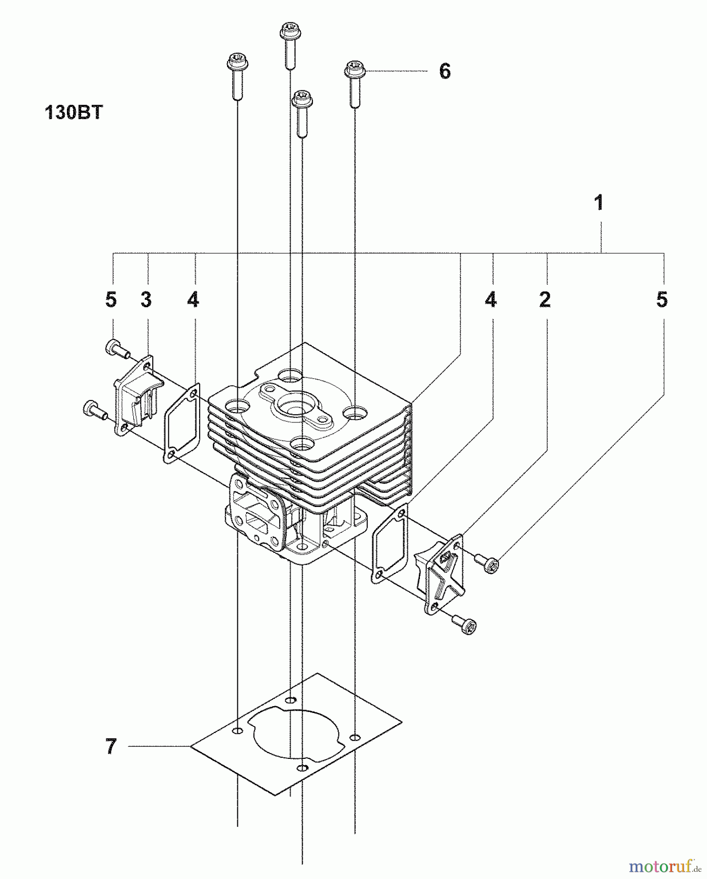  Husqvarna Bläser / Sauger / Häcksler / Mulchgeräte 130 BT - Husqvarna Backpack Blower (2008-10 & After) Cylinder