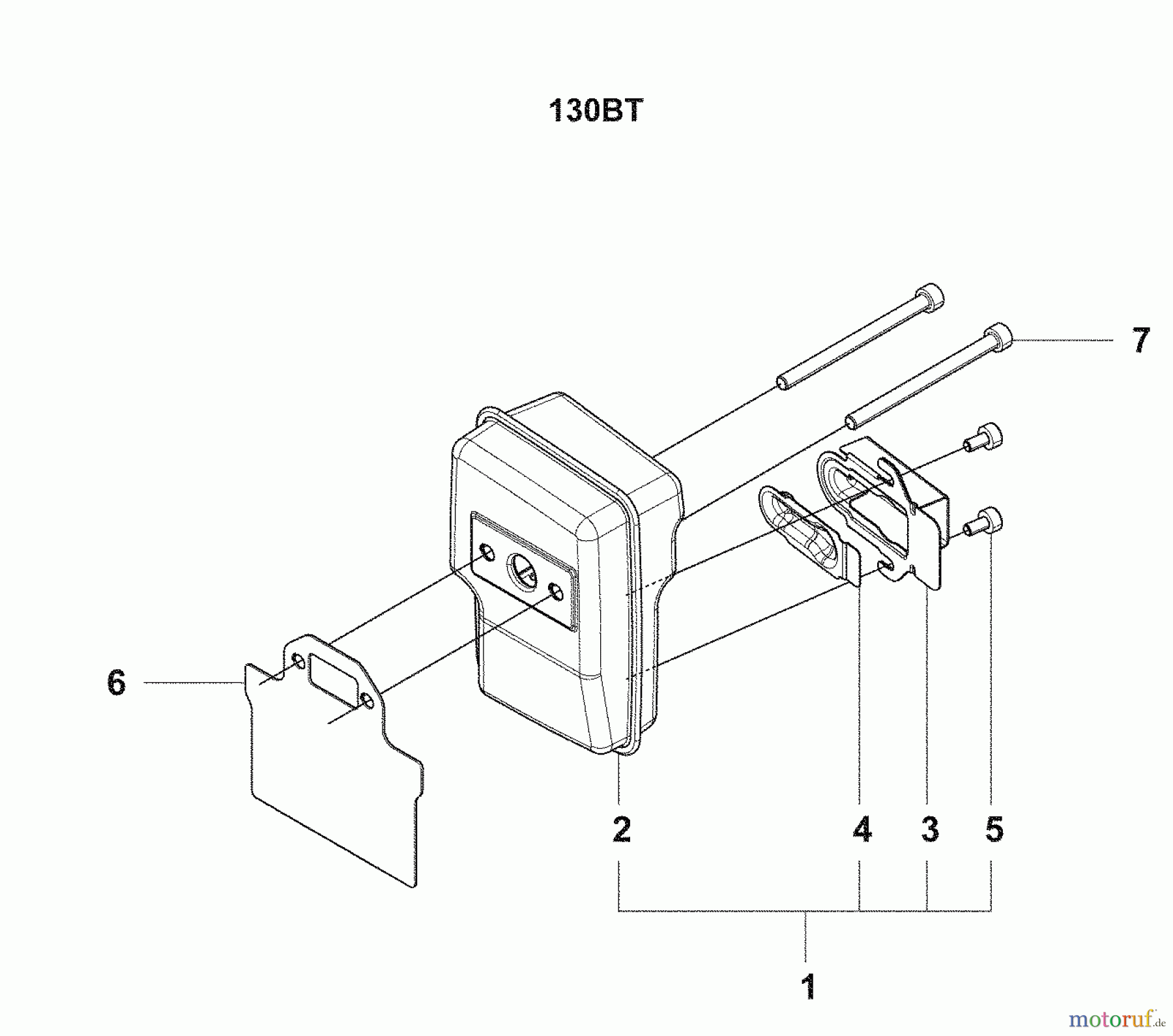 Husqvarna Bläser / Sauger / Häcksler / Mulchgeräte 130 BT - Husqvarna Backpack Blower (2008-10 & After) Muffler