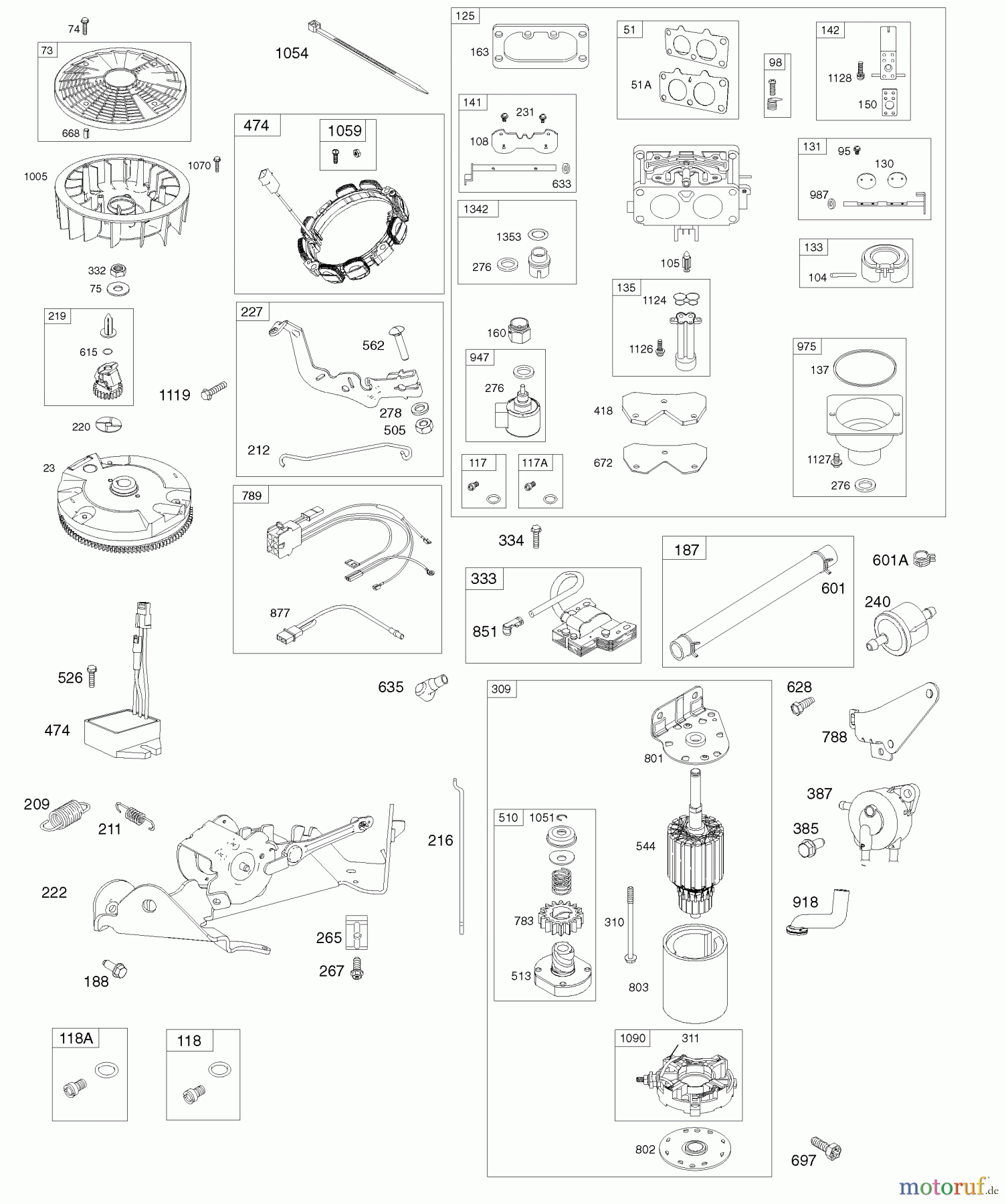 Husqvarna Rasen und Garten Traktoren YTH 2348 (917.289571) - Husqvarna Yard Tractor (2010-04 & After) (Sears Craftsman) Briggs Engine Image 3