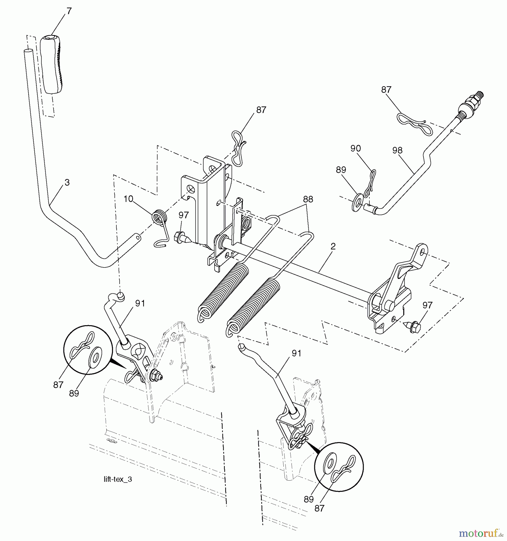 Husqvarna Rasen und Garten Traktoren YTH 2348 (917.289571) - Husqvarna Yard Tractor (2010-04 & After) (Sears Craftsman) Mower Lift