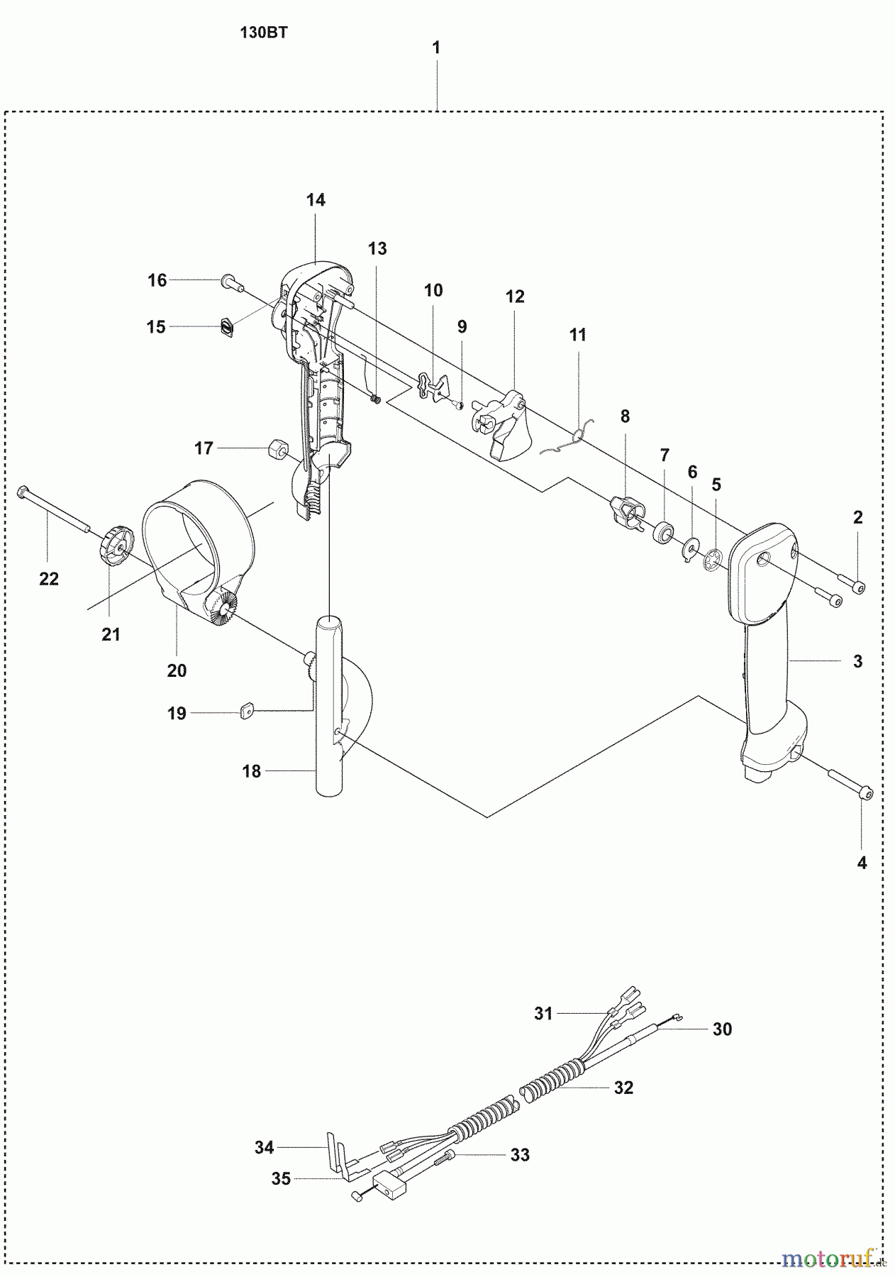 Husqvarna Bläser / Sauger / Häcksler / Mulchgeräte 130 BT - Husqvarna Backpack Blower (2008-10 & After) Throttle Assembly